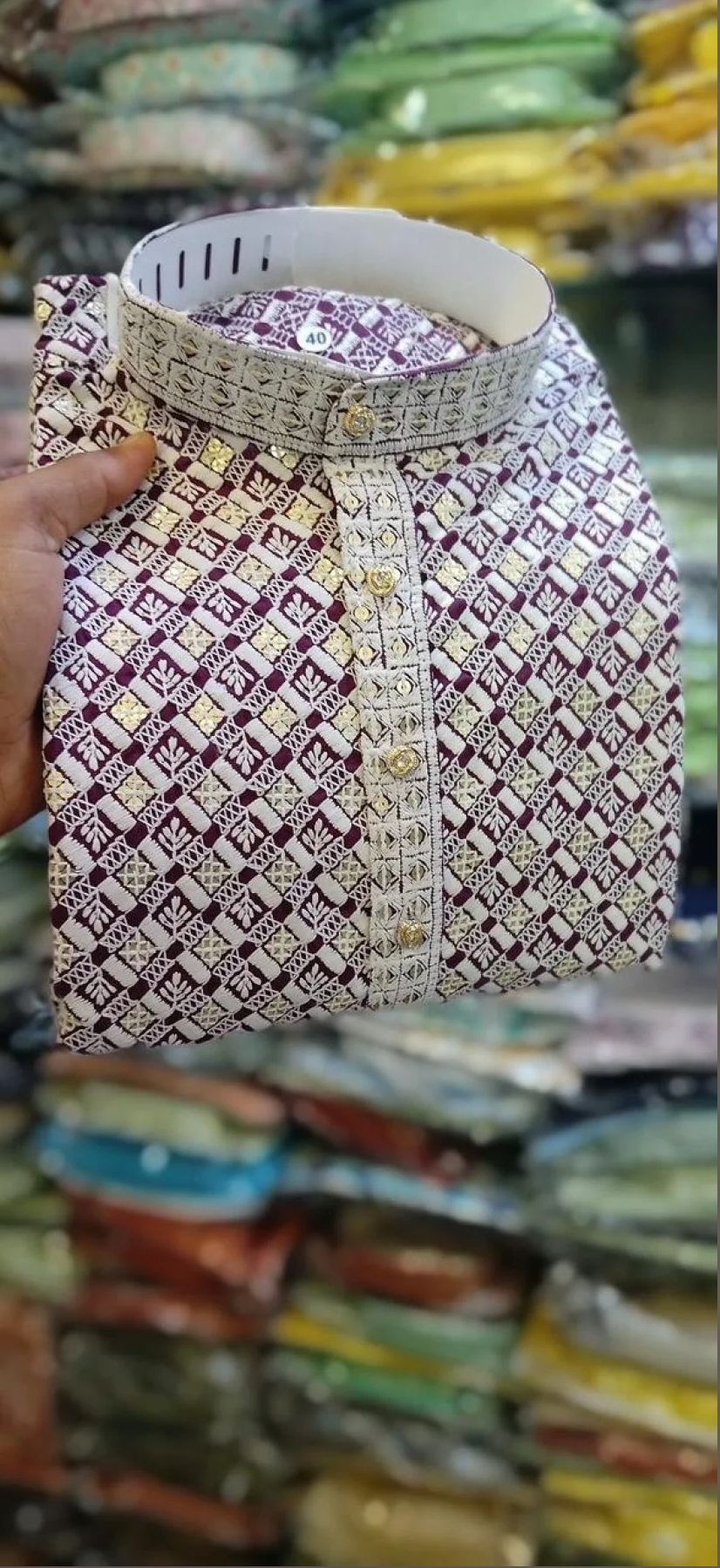 Premium Designer Kurta Pyjama Set For Men Heavy Embroidery Work With Self Lehariya Sequence