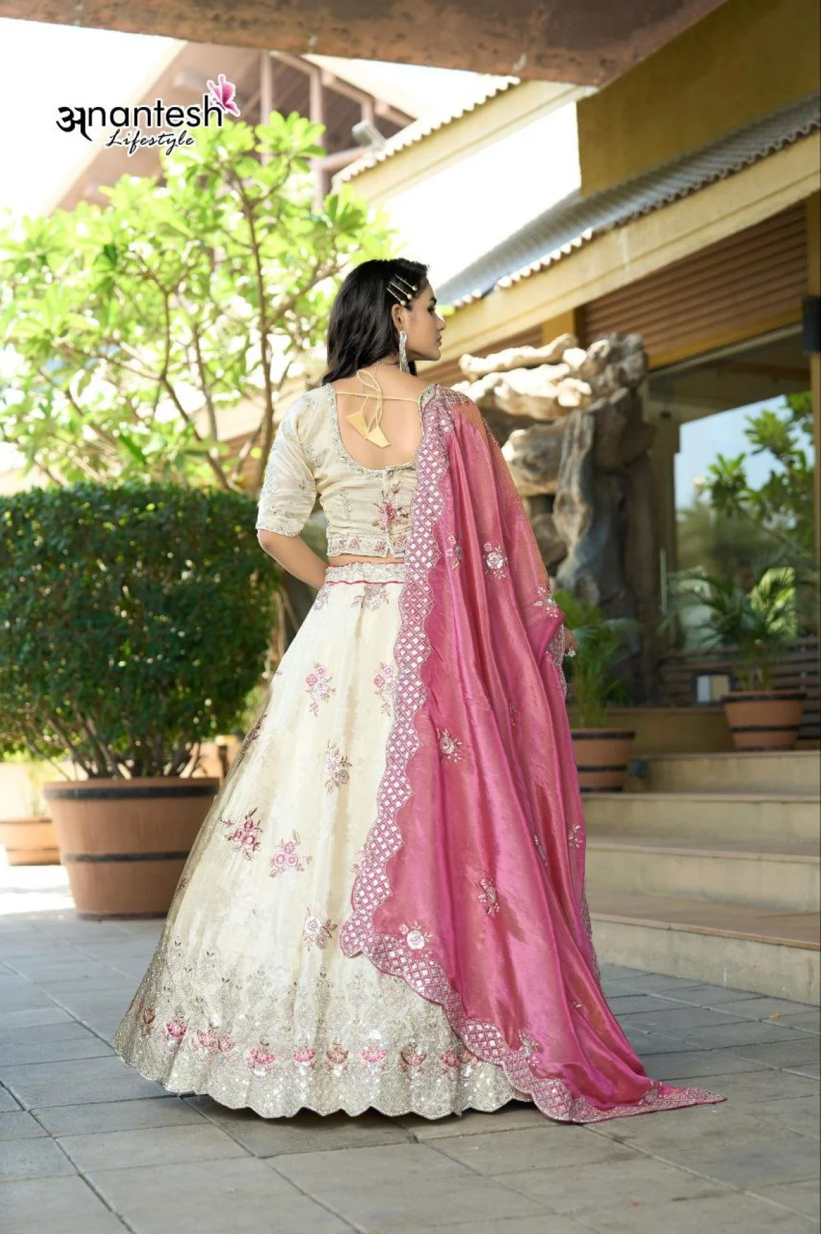 Ethereal Ivory Bridal Ensemble in Luxe Jacquard