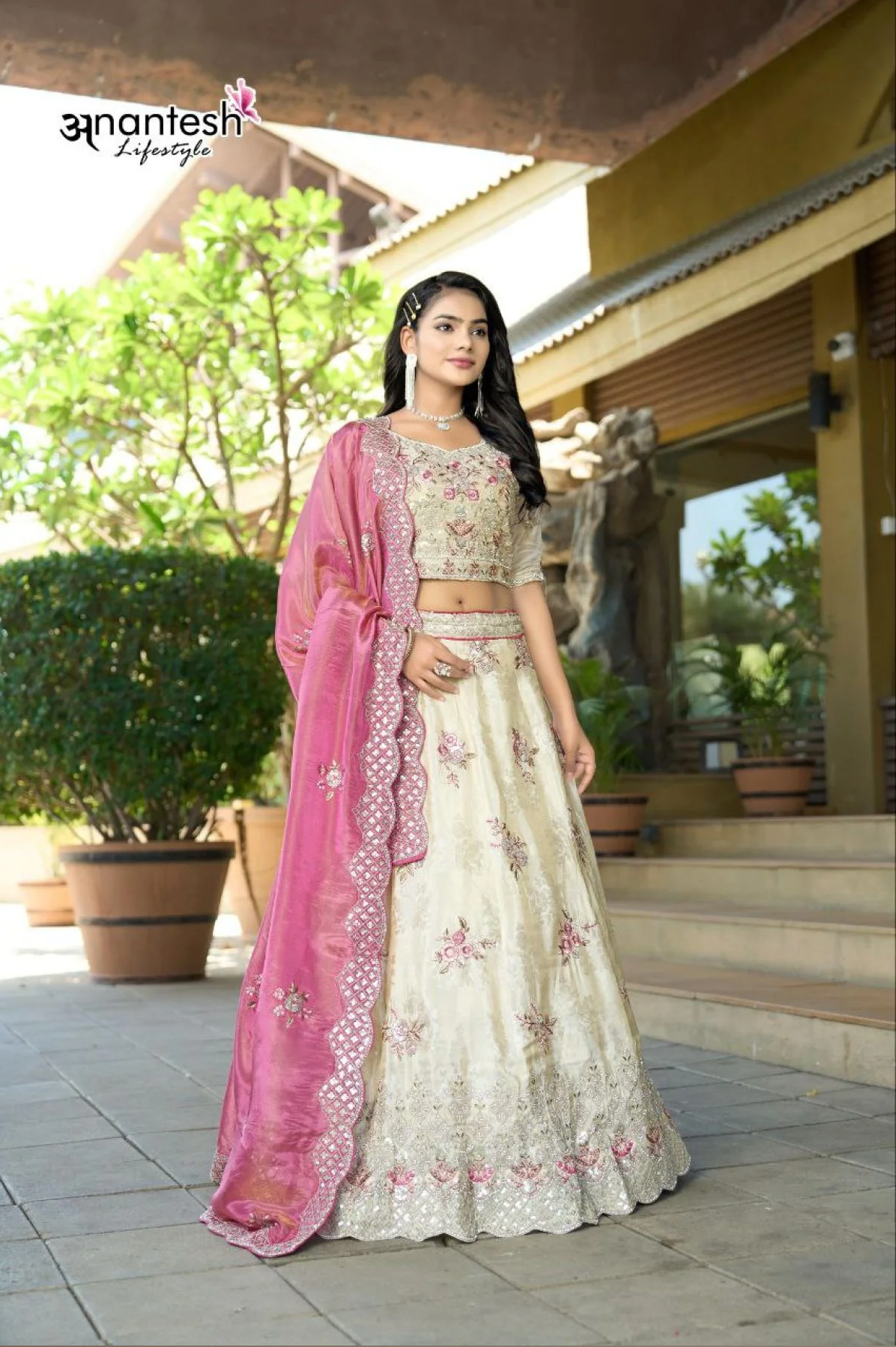 Ethereal Ivory Bridal Ensemble in Luxe Jacquard