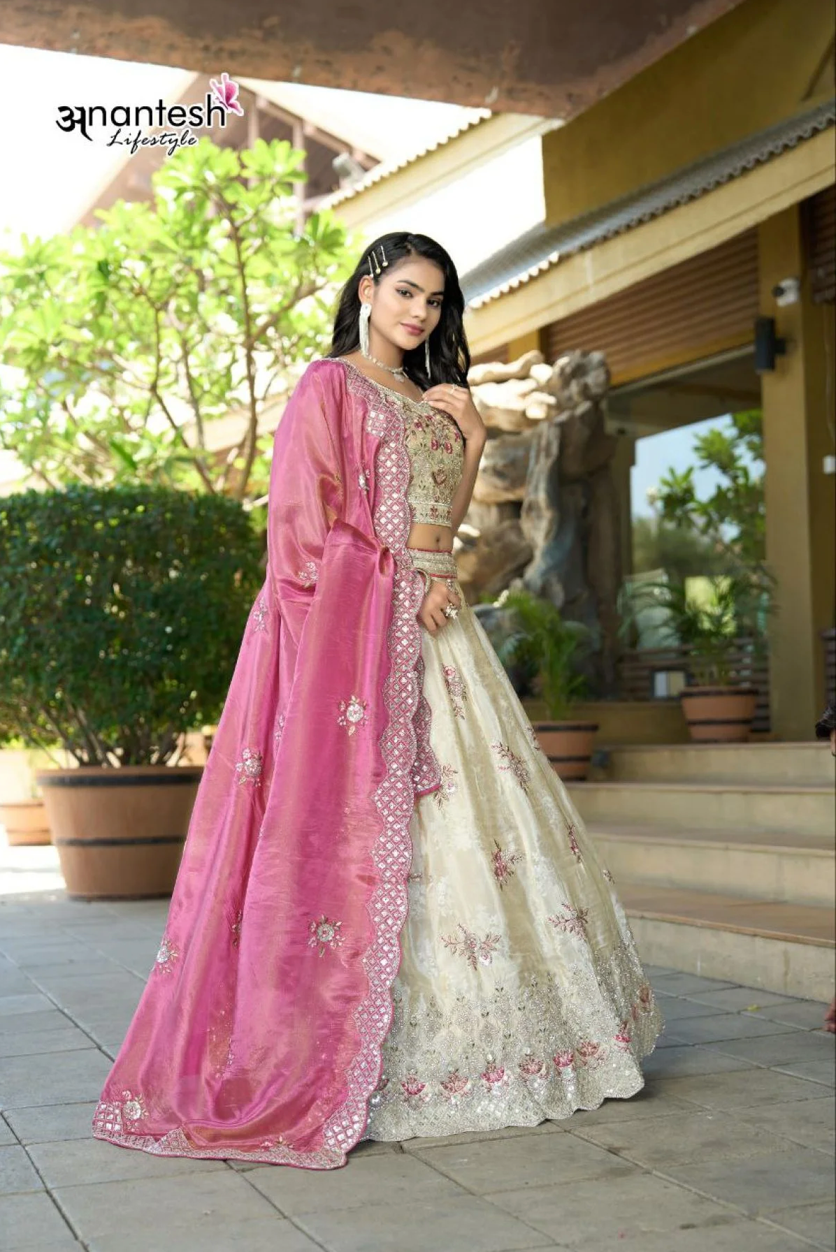Ethereal Ivory Bridal Ensemble in Luxe Jacquard