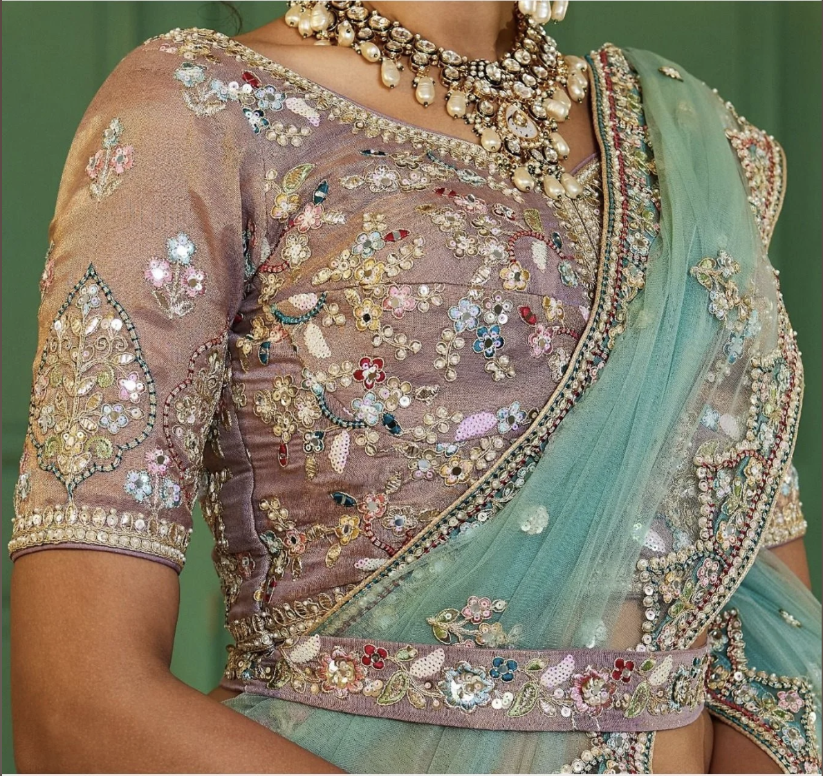 Multi-Colored Bridal Lehenga Choli – Designer Indian Wedding Outfit
