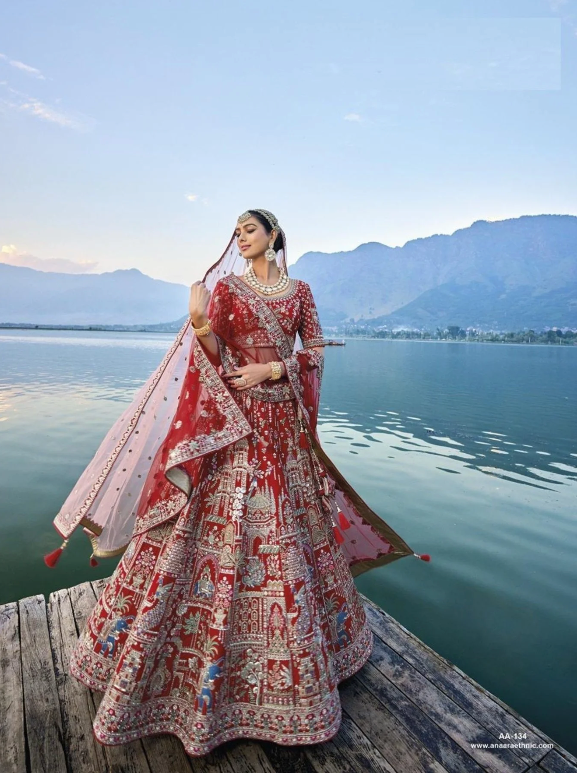 Red Silk Bridal Lehenga Choli with Heavy Net Dupatta – Designer Indian Wedding Outfit