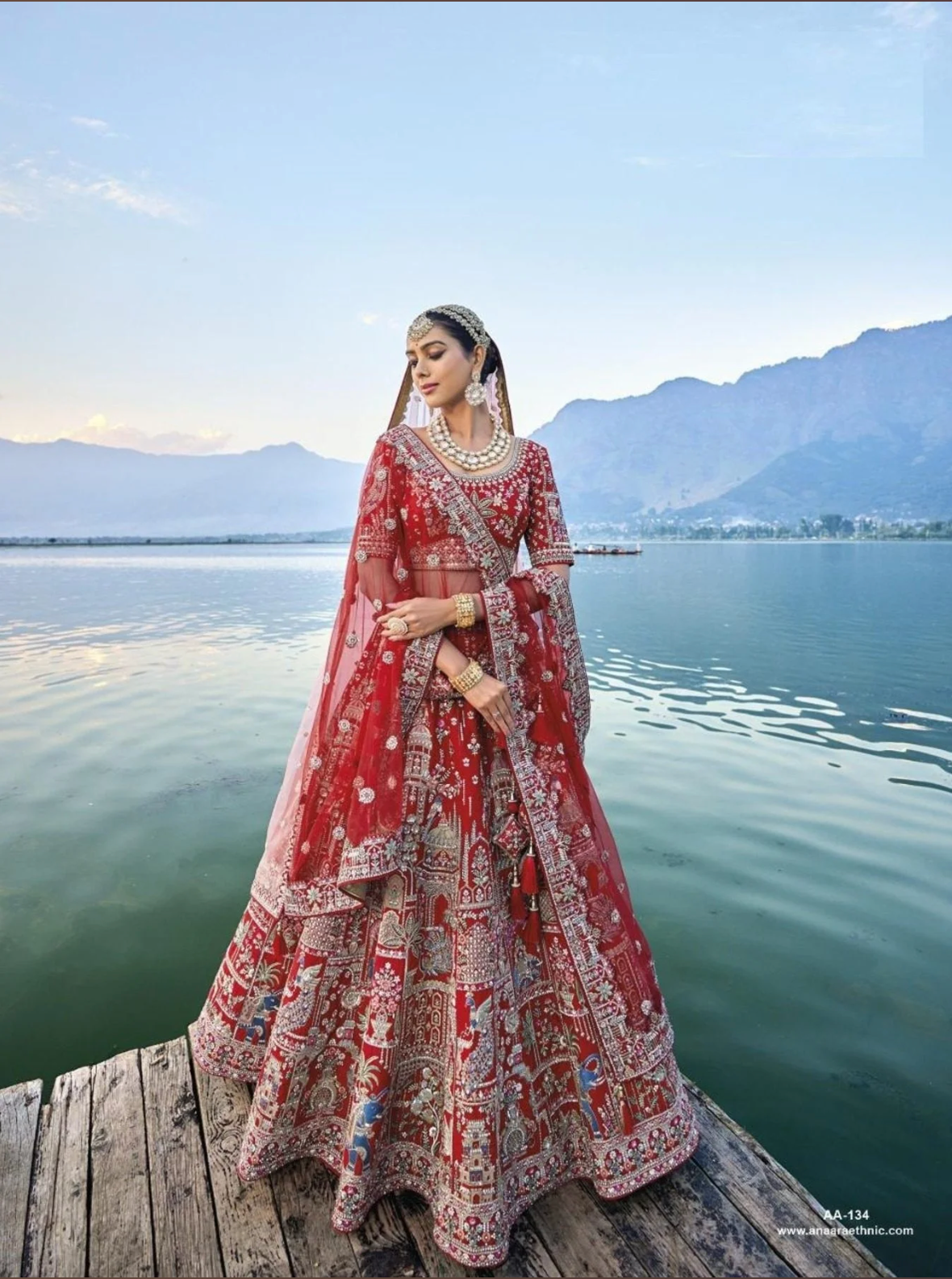 Red Silk Bridal Lehenga Choli with Heavy Net Dupatta – Designer Indian Wedding Outfit