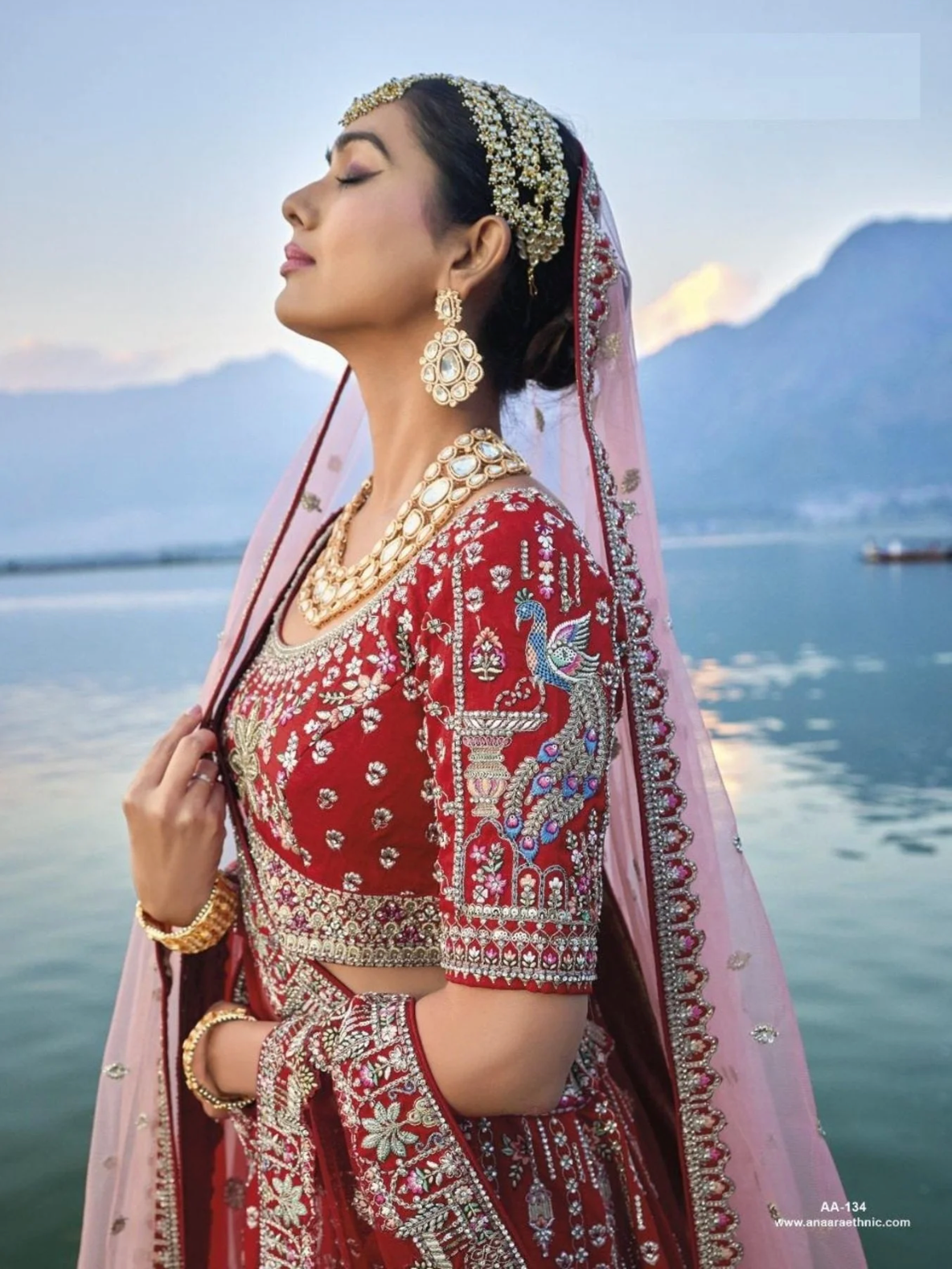 Red Silk Bridal Lehenga Choli with Heavy Net Dupatta – Designer Indian Wedding Outfit