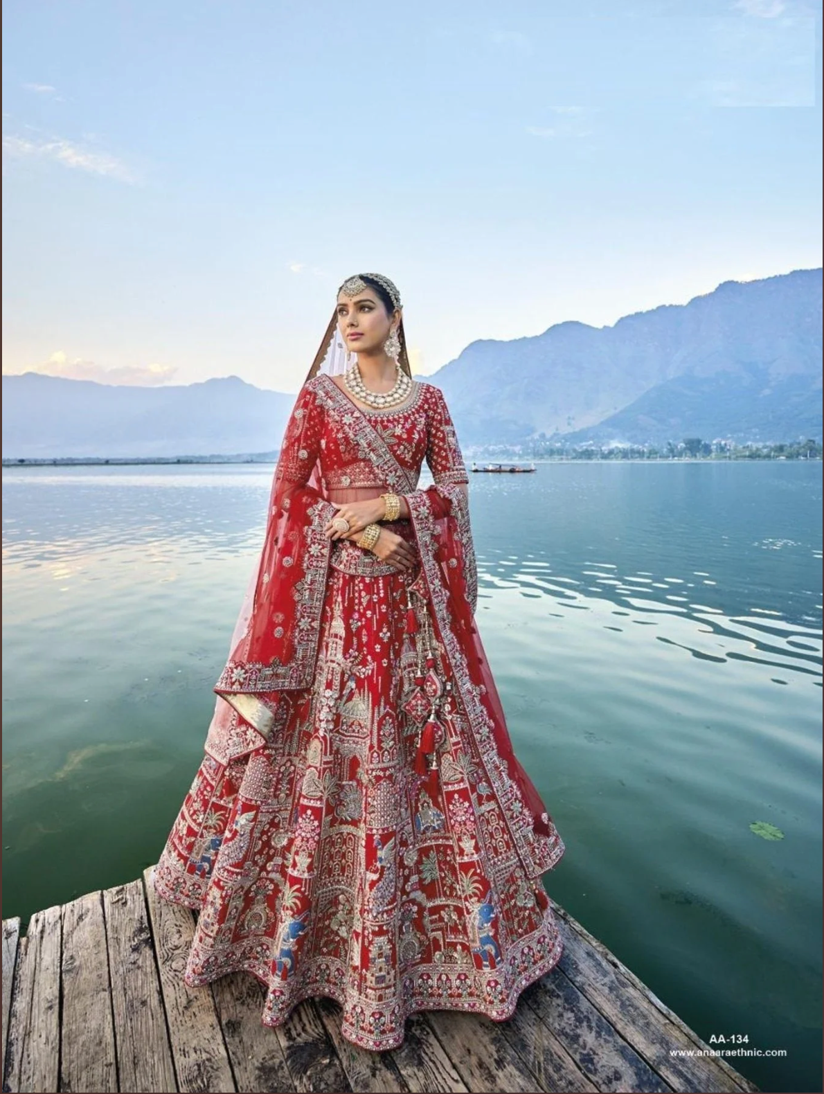 Red Silk Bridal Lehenga Choli with Heavy Net Dupatta – Designer Indian Wedding Outfit