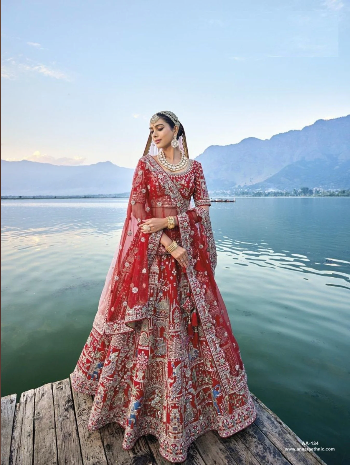 Red Silk Bridal Lehenga Choli with Heavy Net Dupatta – Designer Indian Wedding Outfit