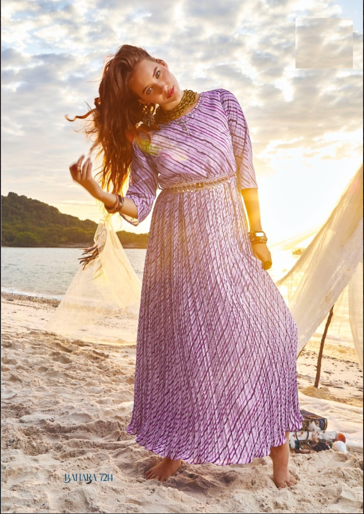 Pure Georgette With Traditional Print And Handwork Flared Designer Gown