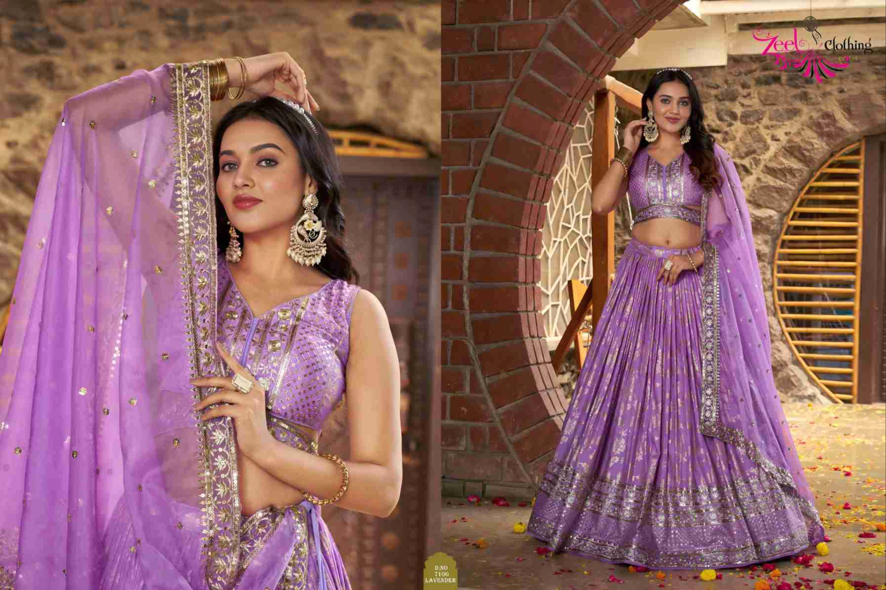Dola Silk Jacquard Embroidery Work Lehenga Choli with Organza Dupatta