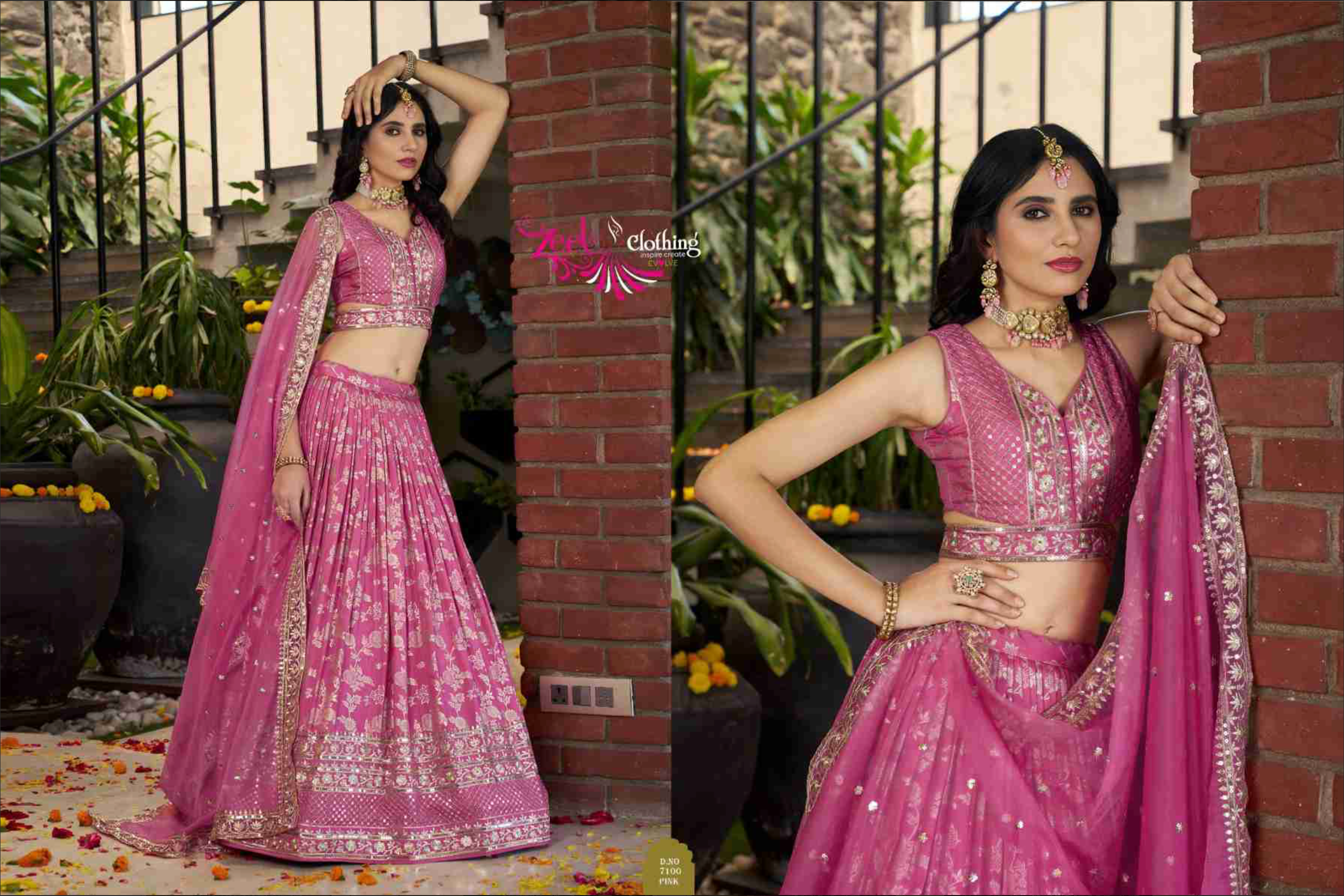 Dola Silk Jacquard Embroidery Work Lehenga Choli with Organza Dupatta