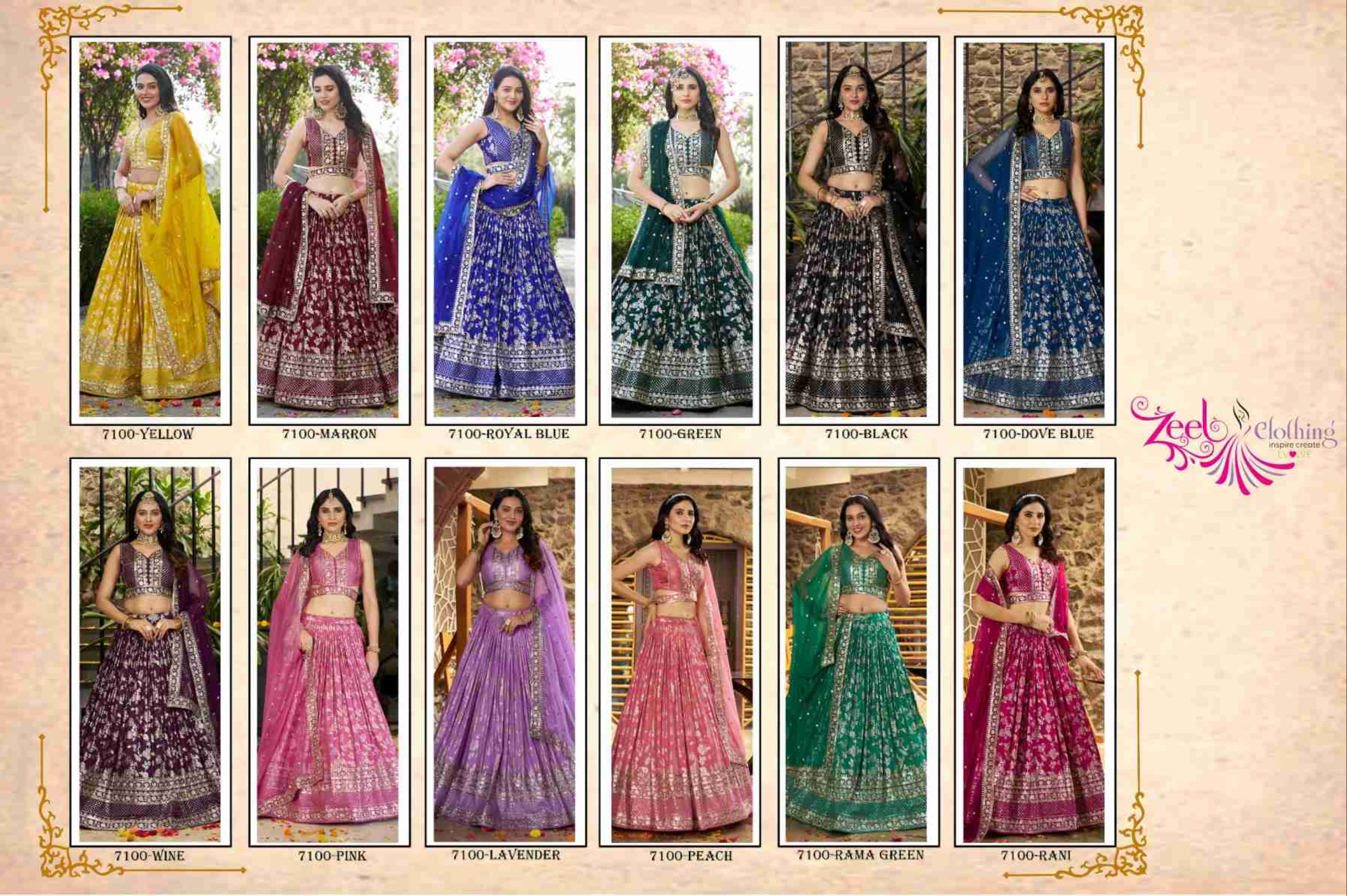 Dola Silk Jacquard Embroidery Work Lehenga Choli with Organza Dupatta
