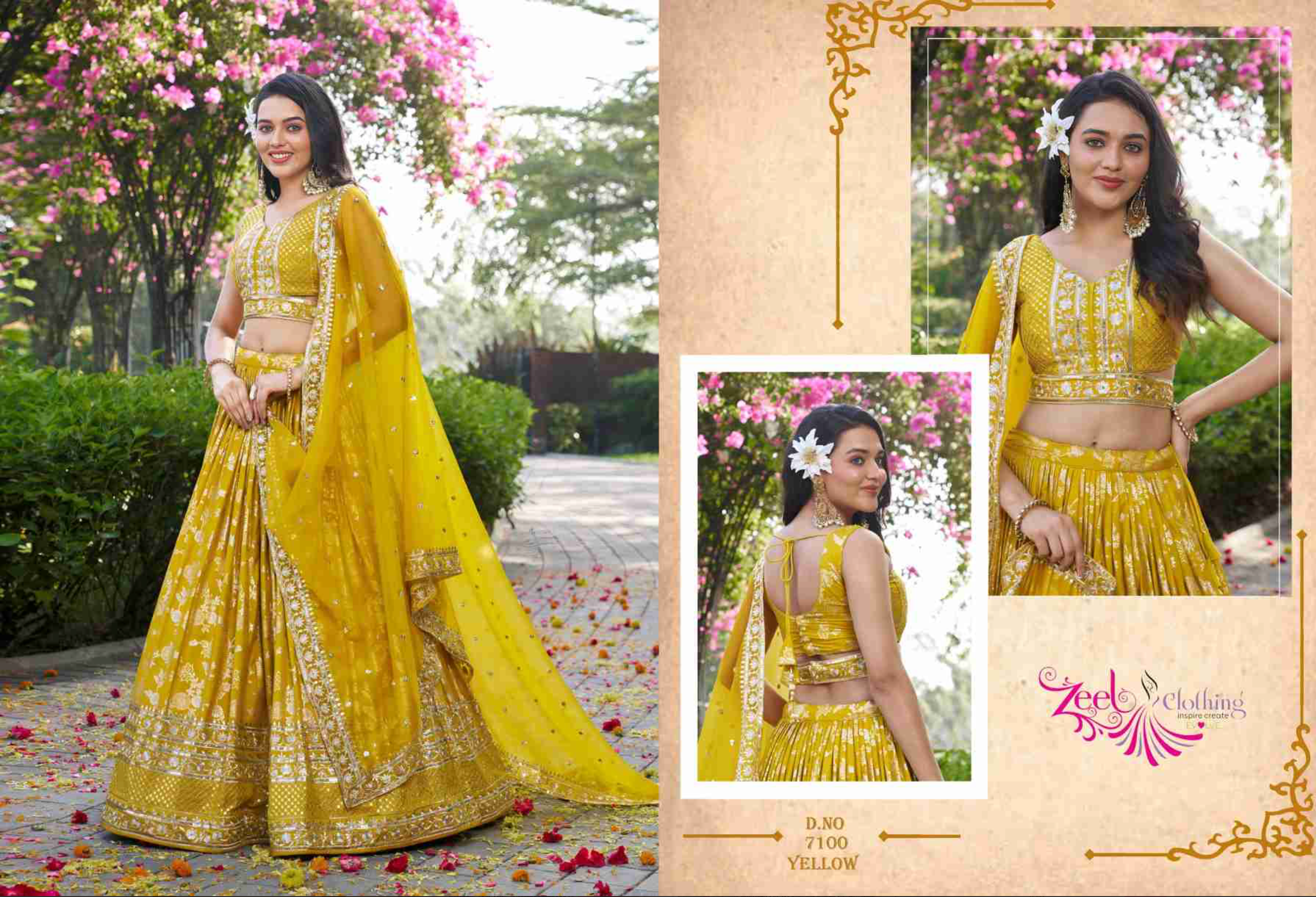 Dola Silk Jacquard Embroidery Work Lehenga Choli with Organza Dupatta