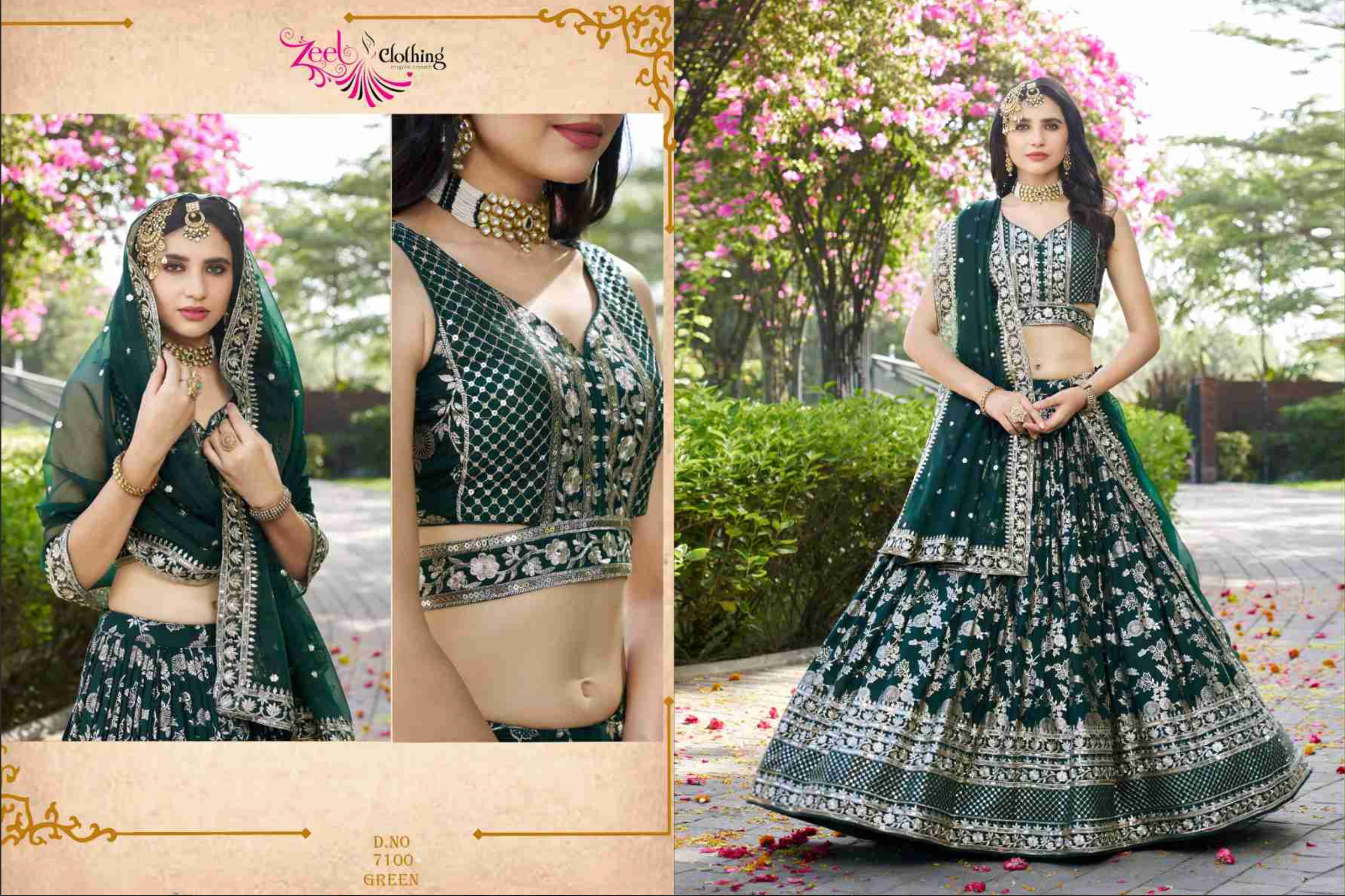 Dola Silk Jacquard Embroidery Work Lehenga Choli with Organza Dupatta