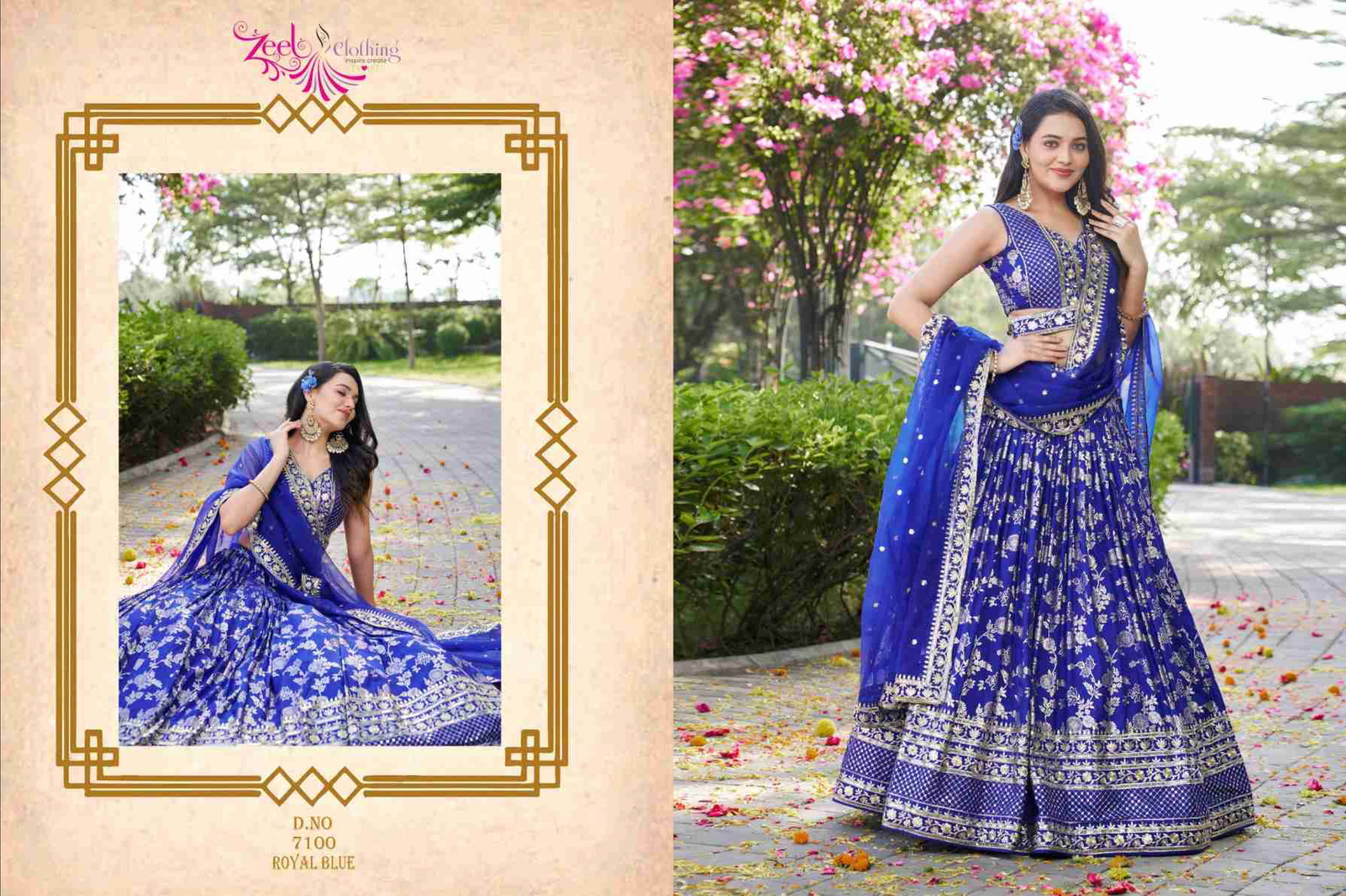 Dola Silk Jacquard Embroidery Work Lehenga Choli with Organza Dupatta