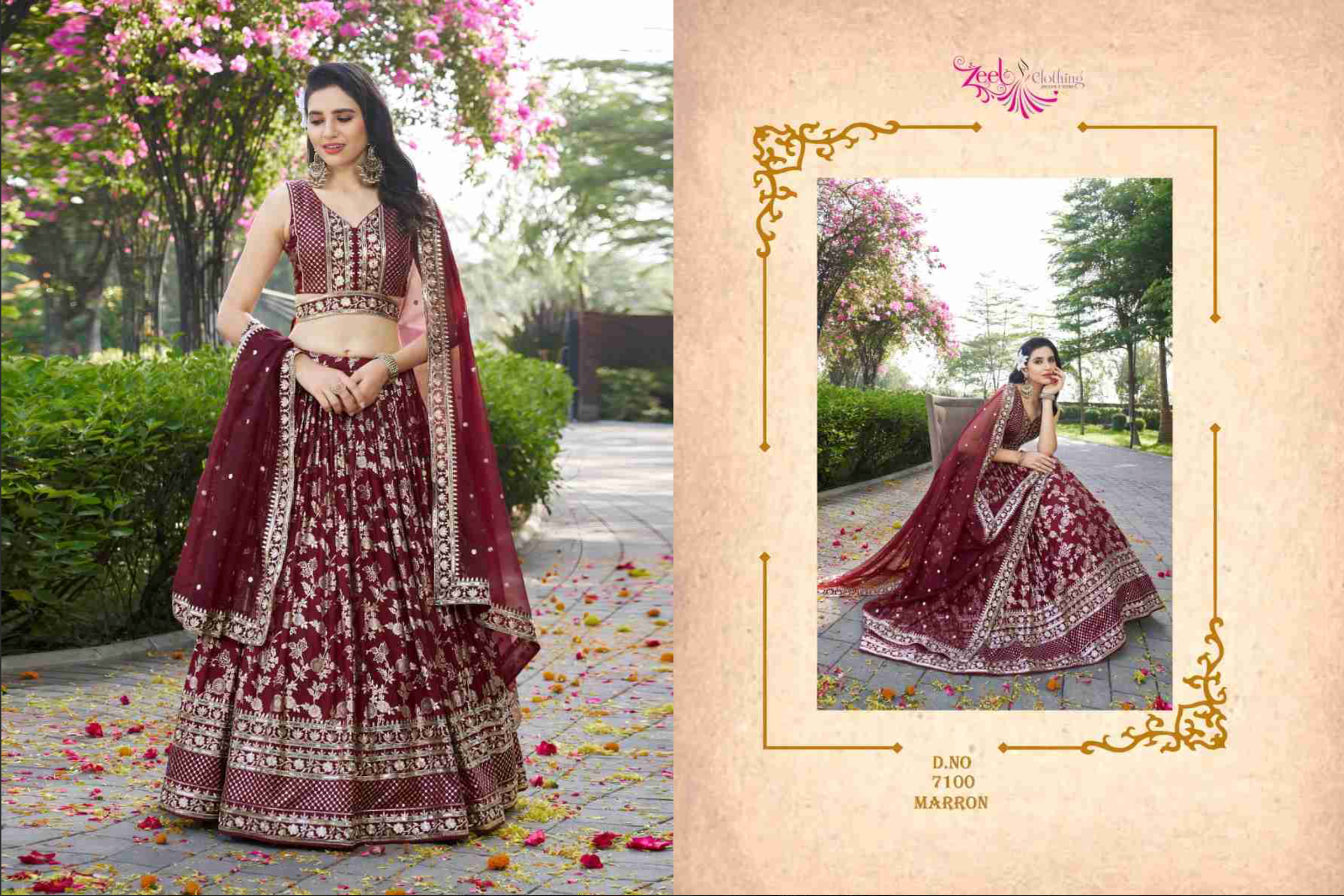 Dola Silk Jacquard Embroidery Work Lehenga Choli with Organza Dupatta