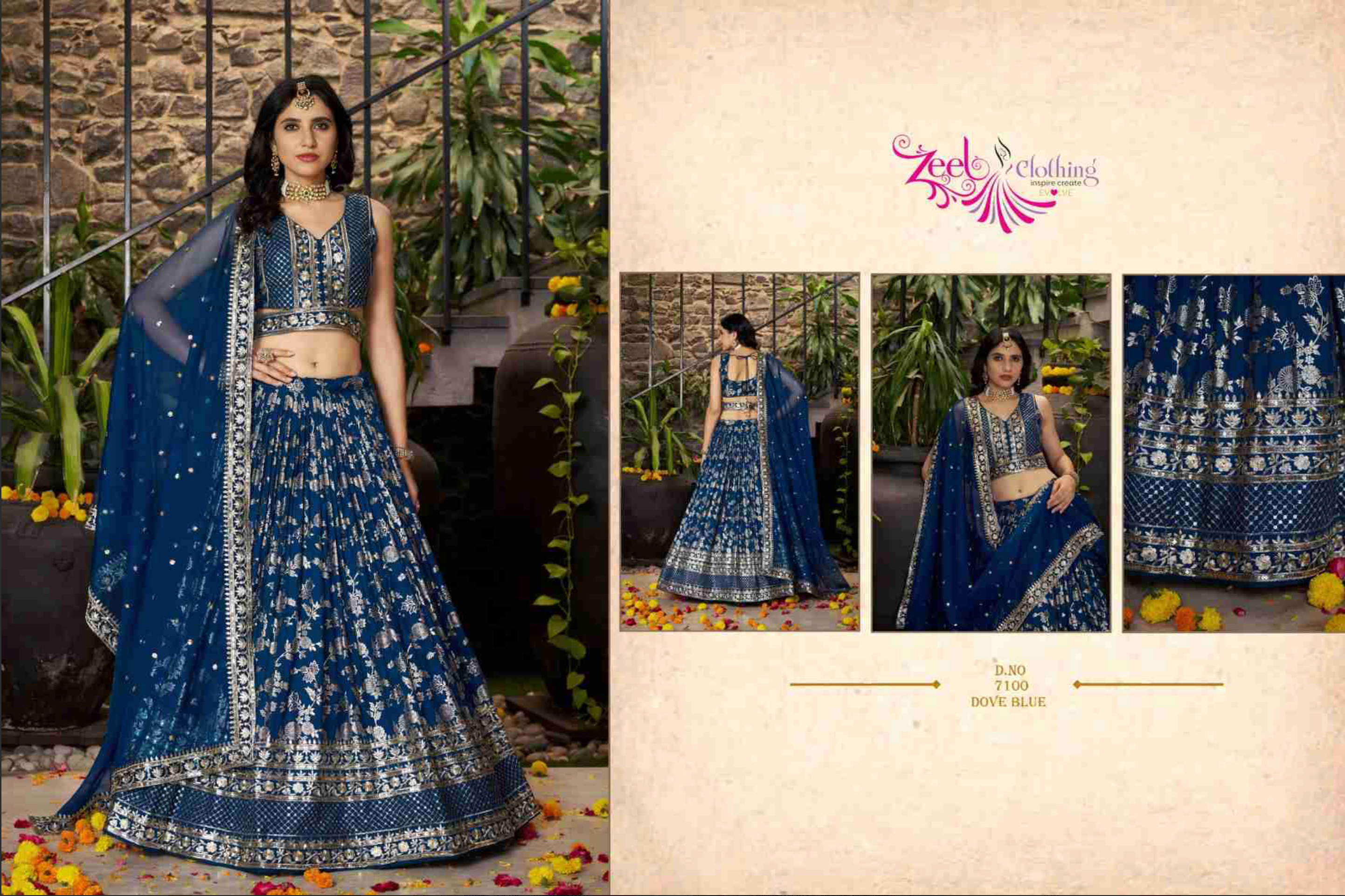 Dola Silk Jacquard Embroidery Work Lehenga Choli with Organza Dupatta