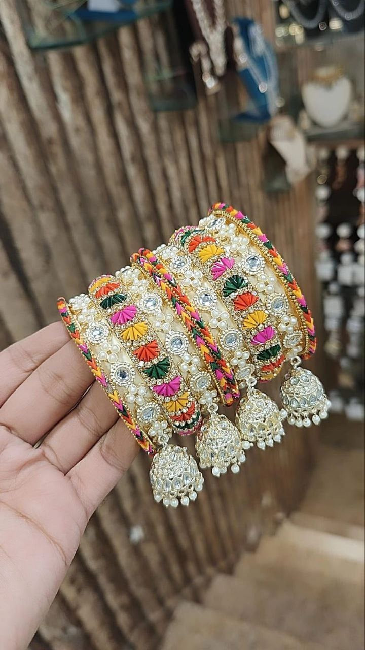 Vibrant Kundan Bangles