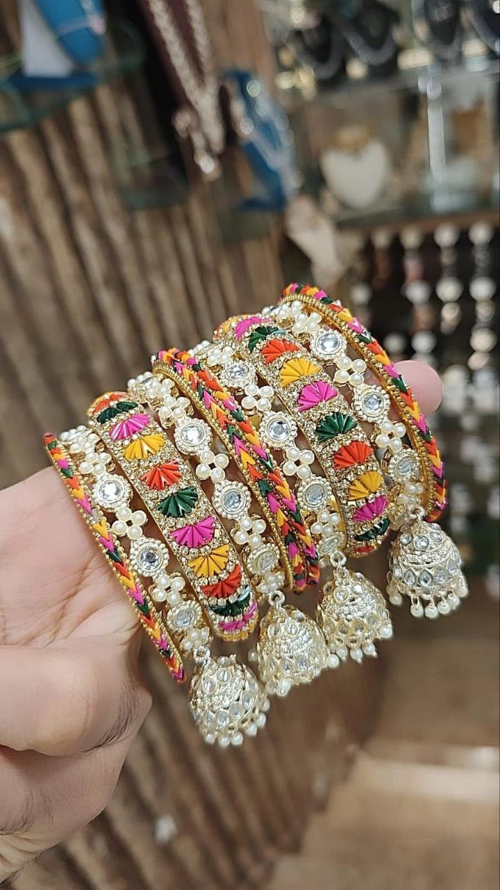 Vibrant Kundan Bangles