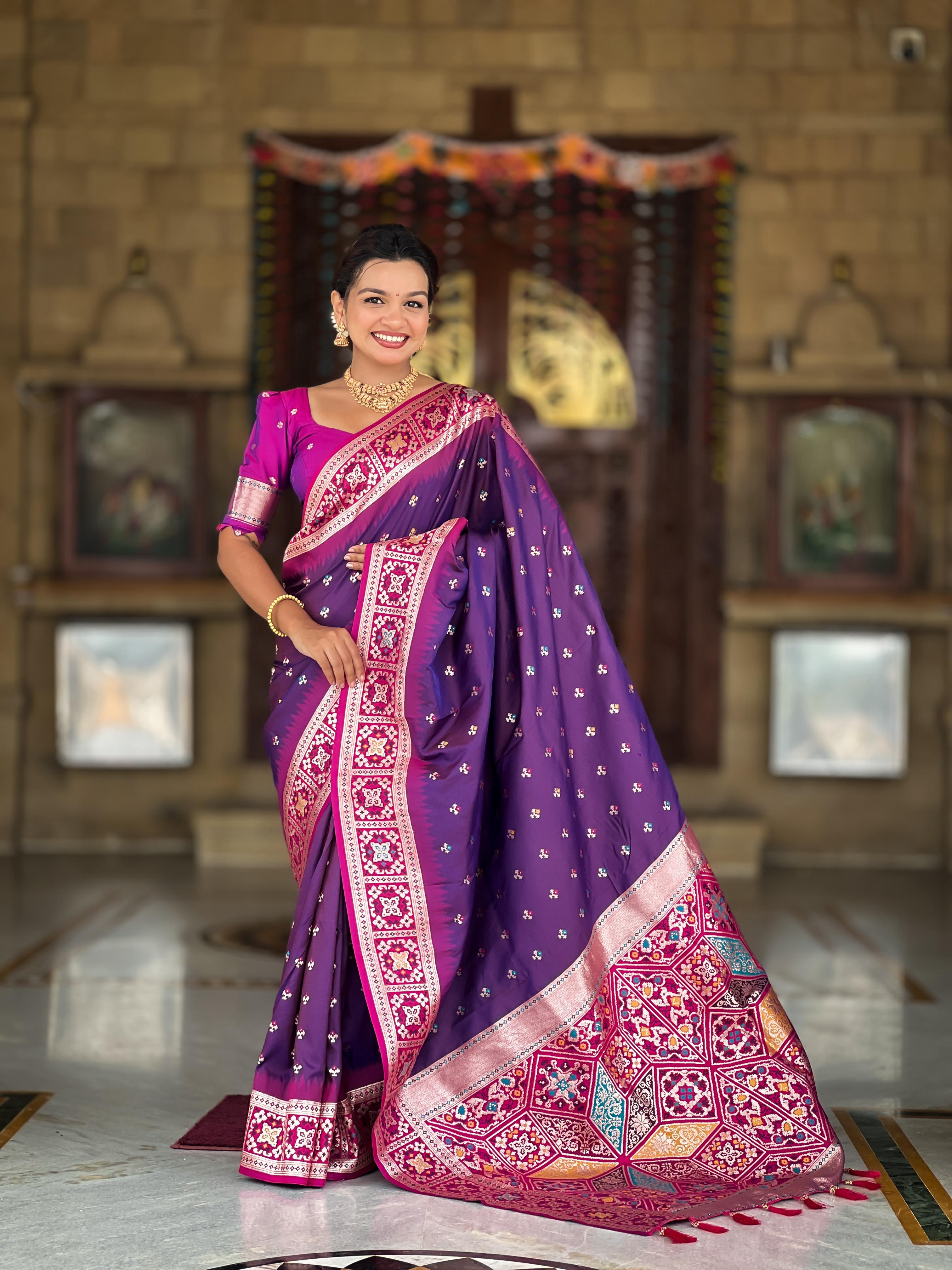 Soft Banarasi Silk Saree with Zari & Meenakari Work