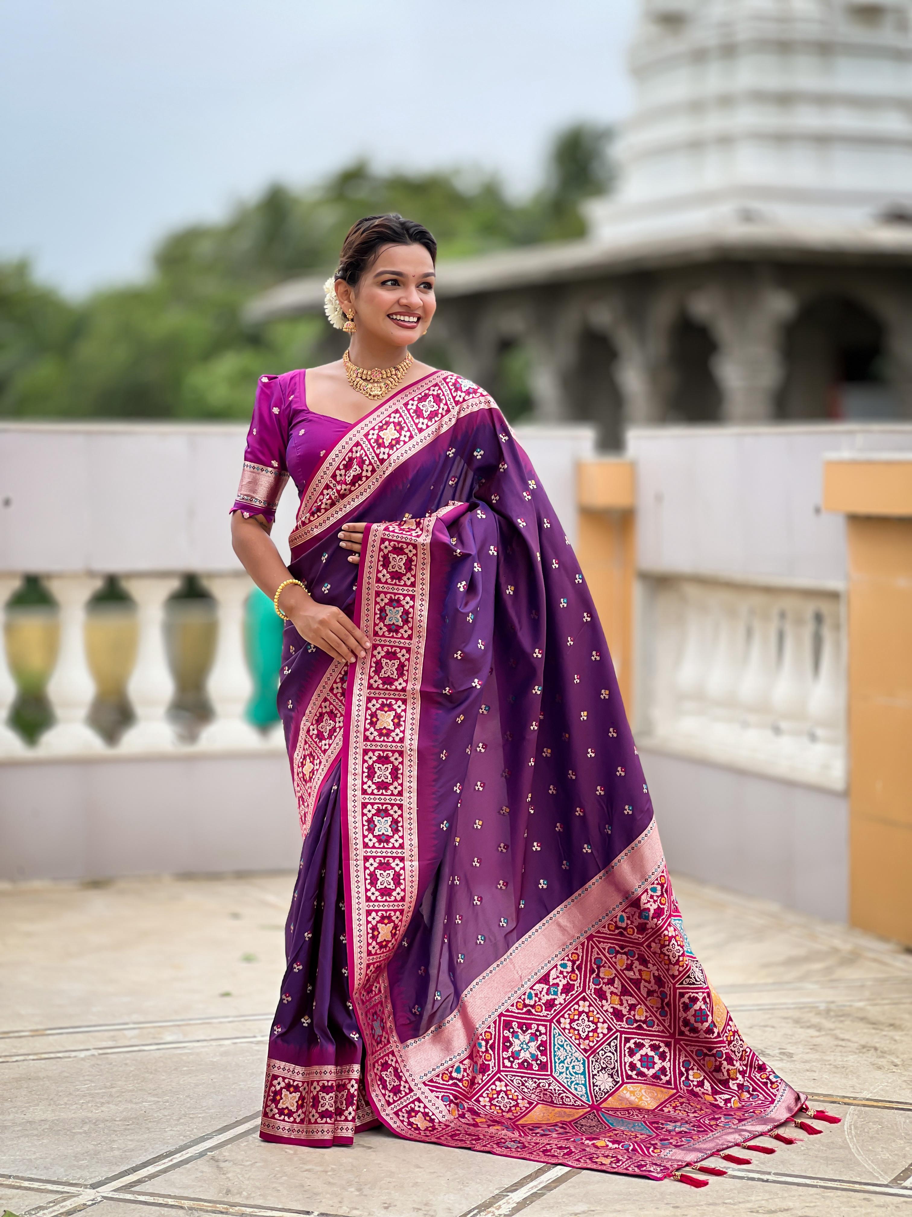 Soft Banarasi Silk Saree with Zari & Meenakari Work