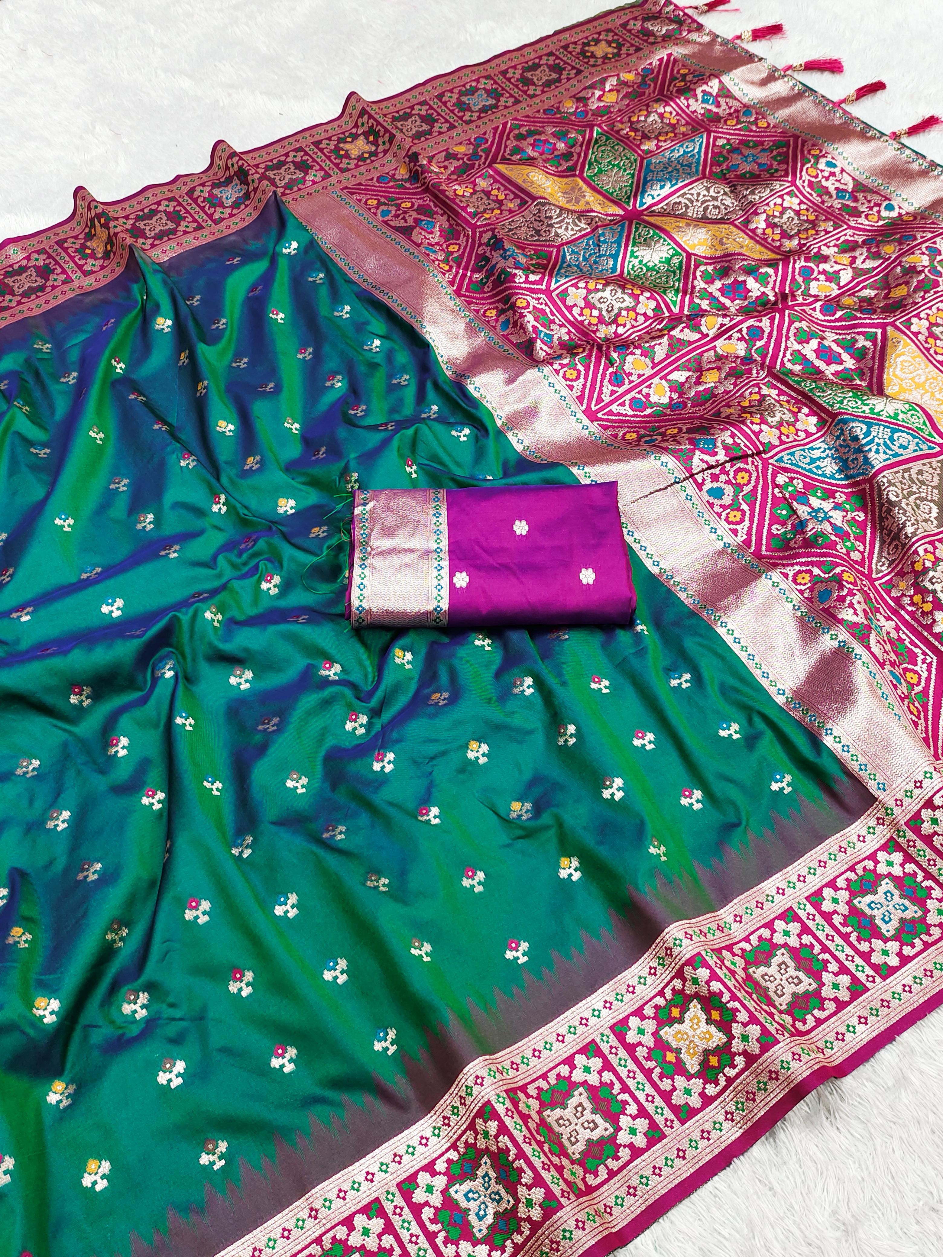 Soft Banarasi Silk Saree with Zari & Meenakari Work