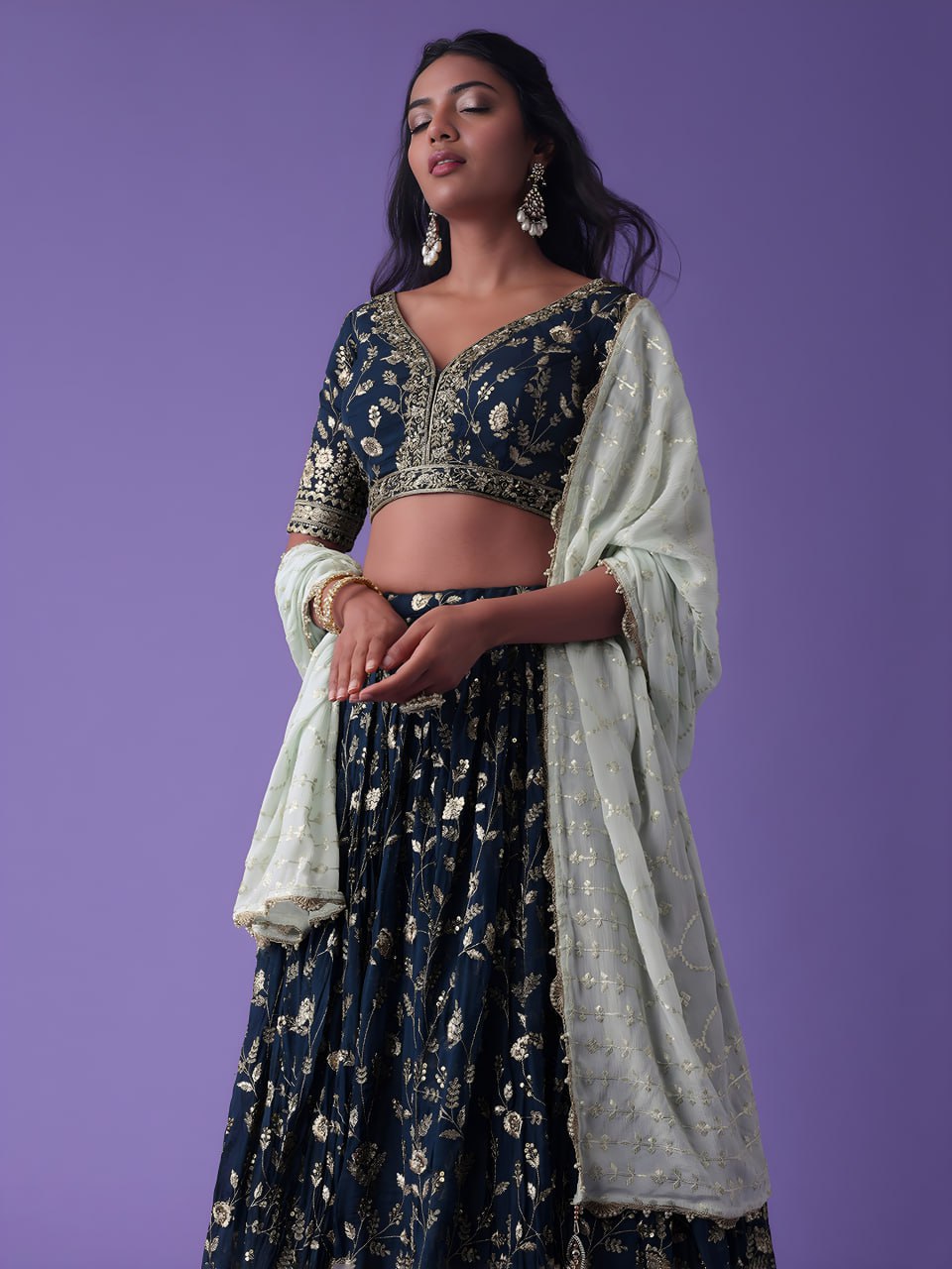 Lehenga Set β Heavy Georgette with Exquisite Embroidery