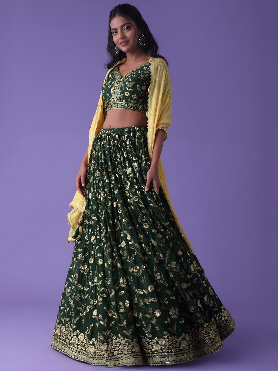 Lehenga Set β Heavy Georgette with Exquisite Embroidery