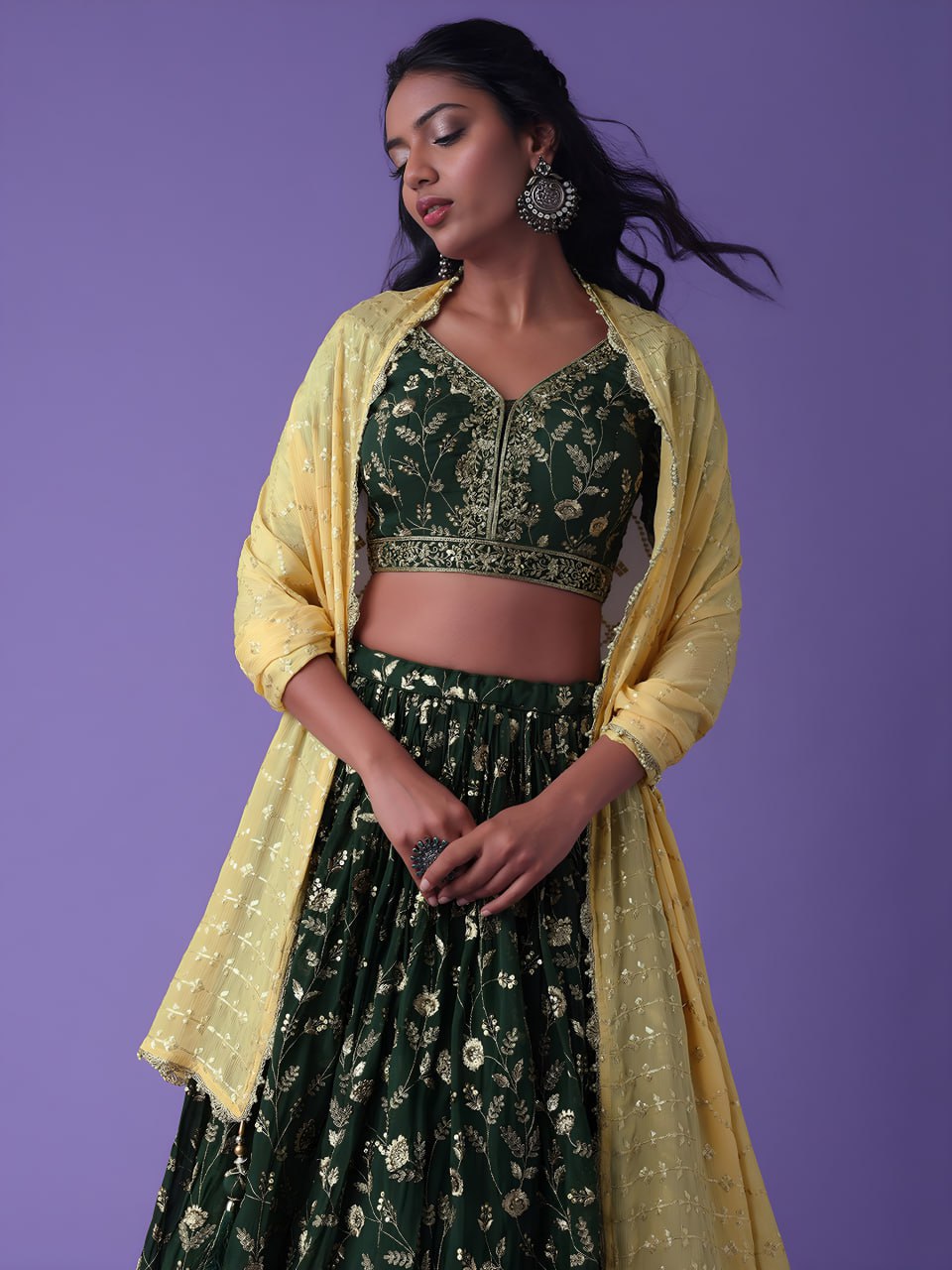 Lehenga Set β Heavy Georgette with Exquisite Embroidery