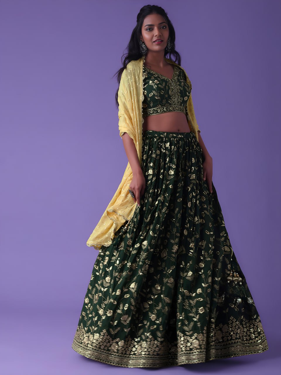 Lehenga Set β Heavy Georgette with Exquisite Embroidery