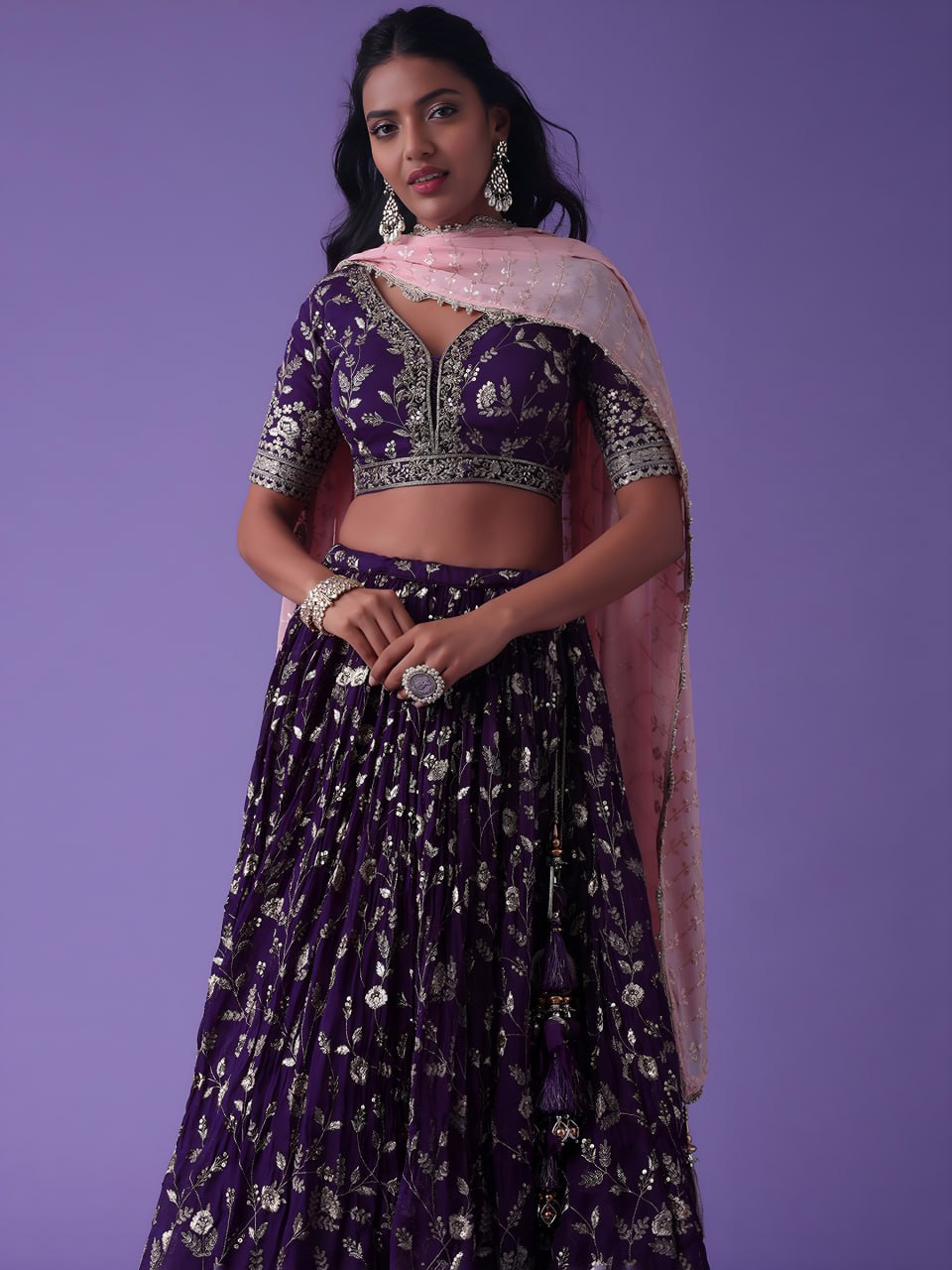 Lehenga Set β Heavy Georgette with Exquisite Embroidery