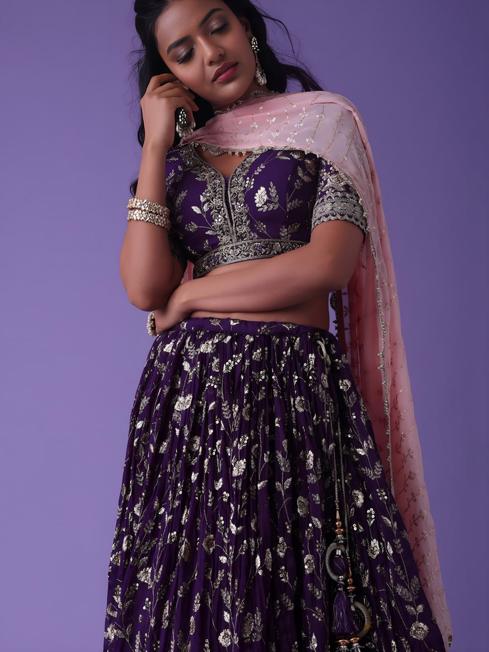 Lehenga Set β Heavy Georgette with Exquisite Embroidery