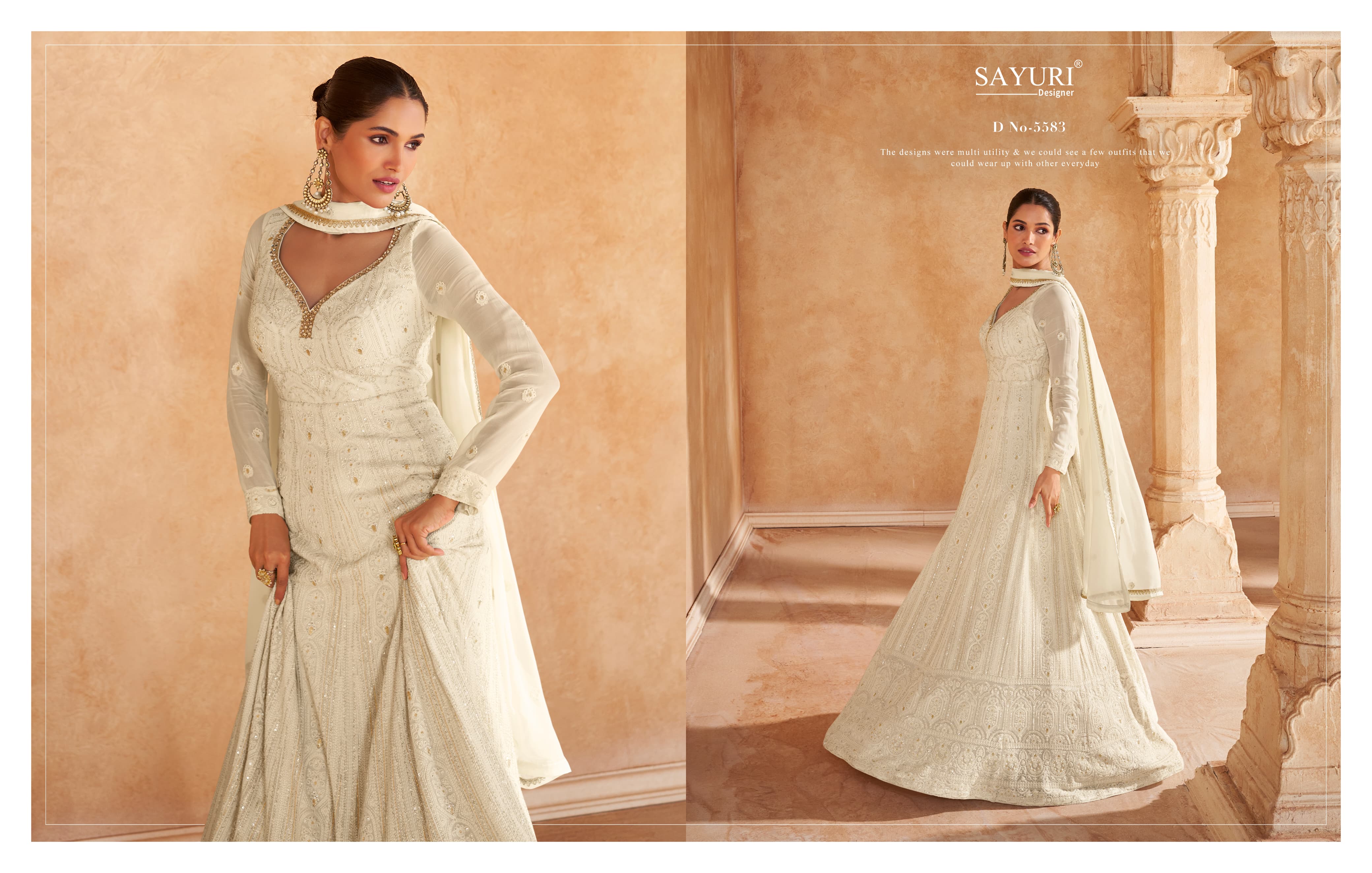 SAHIRA โ 2 Piece Real Georgette Chikankari Embroidered Dress with Dupatta