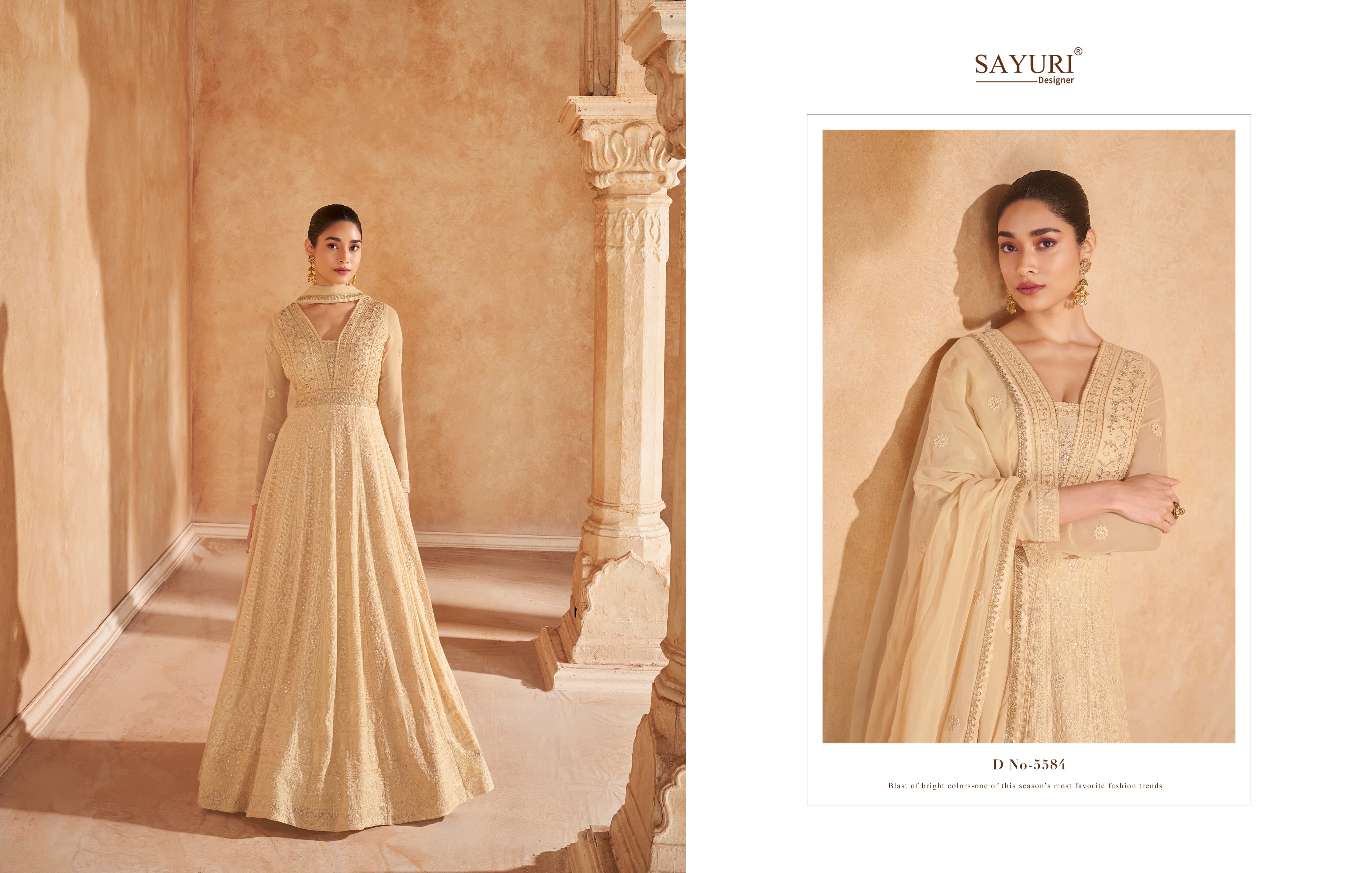 SAHIRA โ 2 Piece Real Georgette Chikankari Embroidered Dress with Dupatta