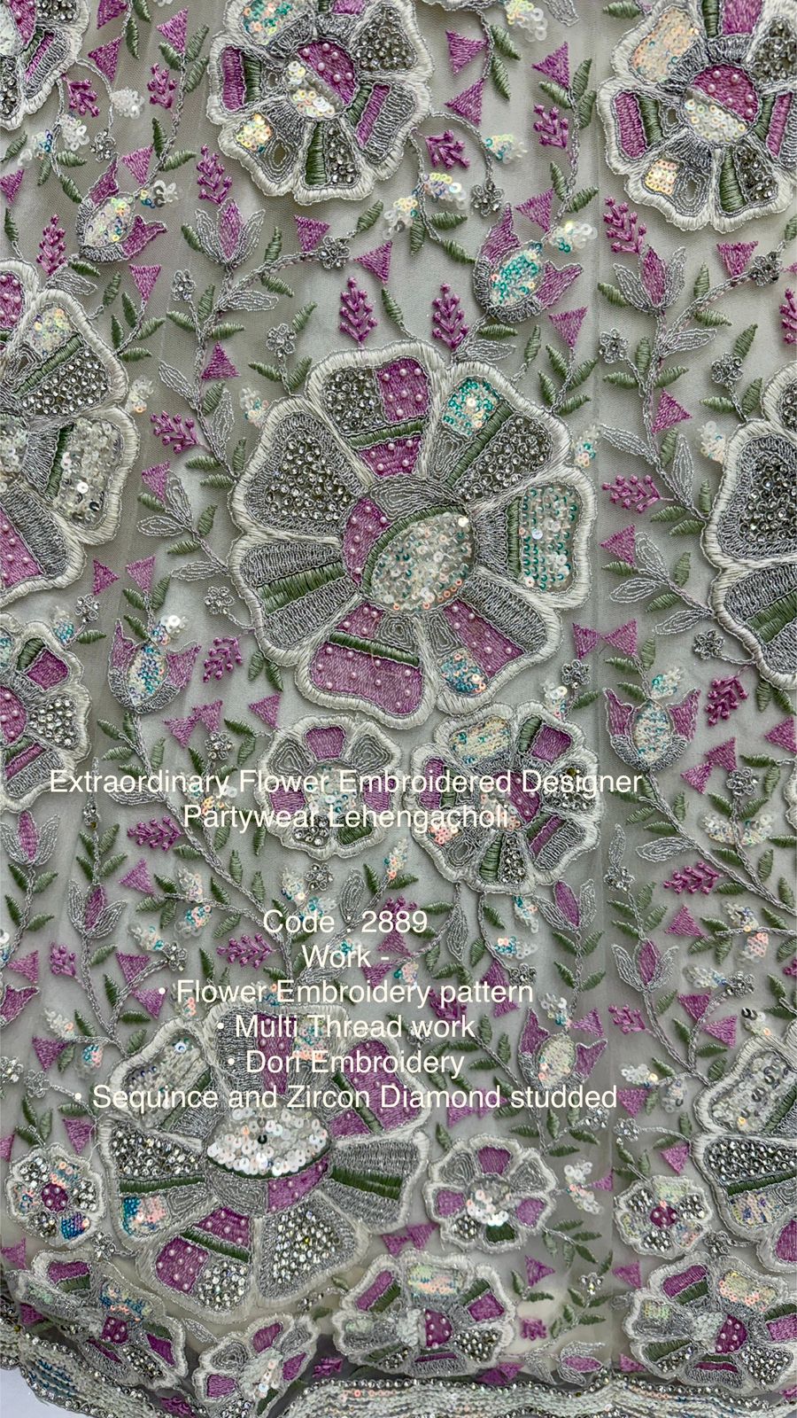 Extraordinary Flower Embroidered Designer Party wear Lehenga Choli