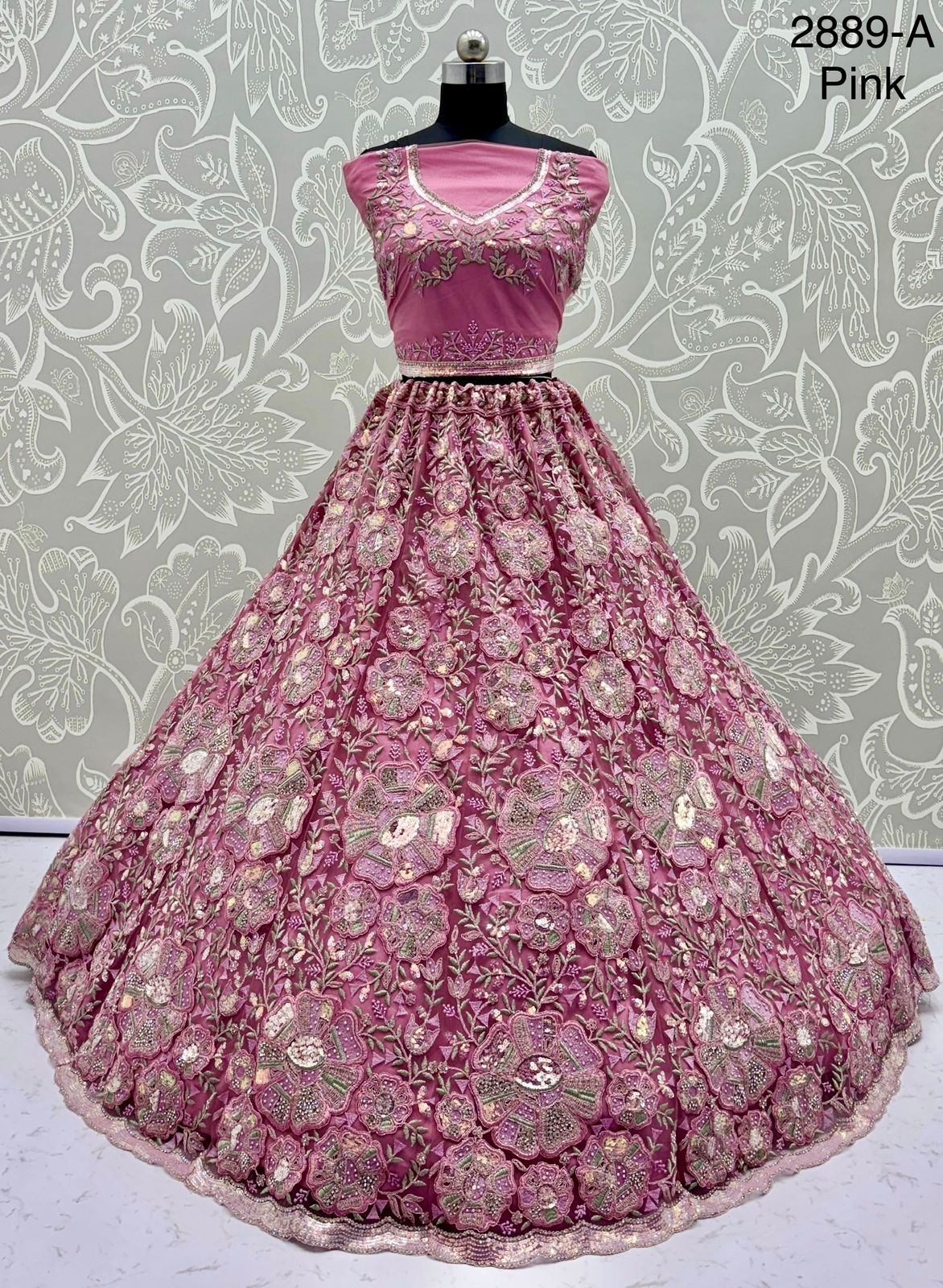 Extraordinary Flower Embroidered Designer Party wear Lehenga Choli