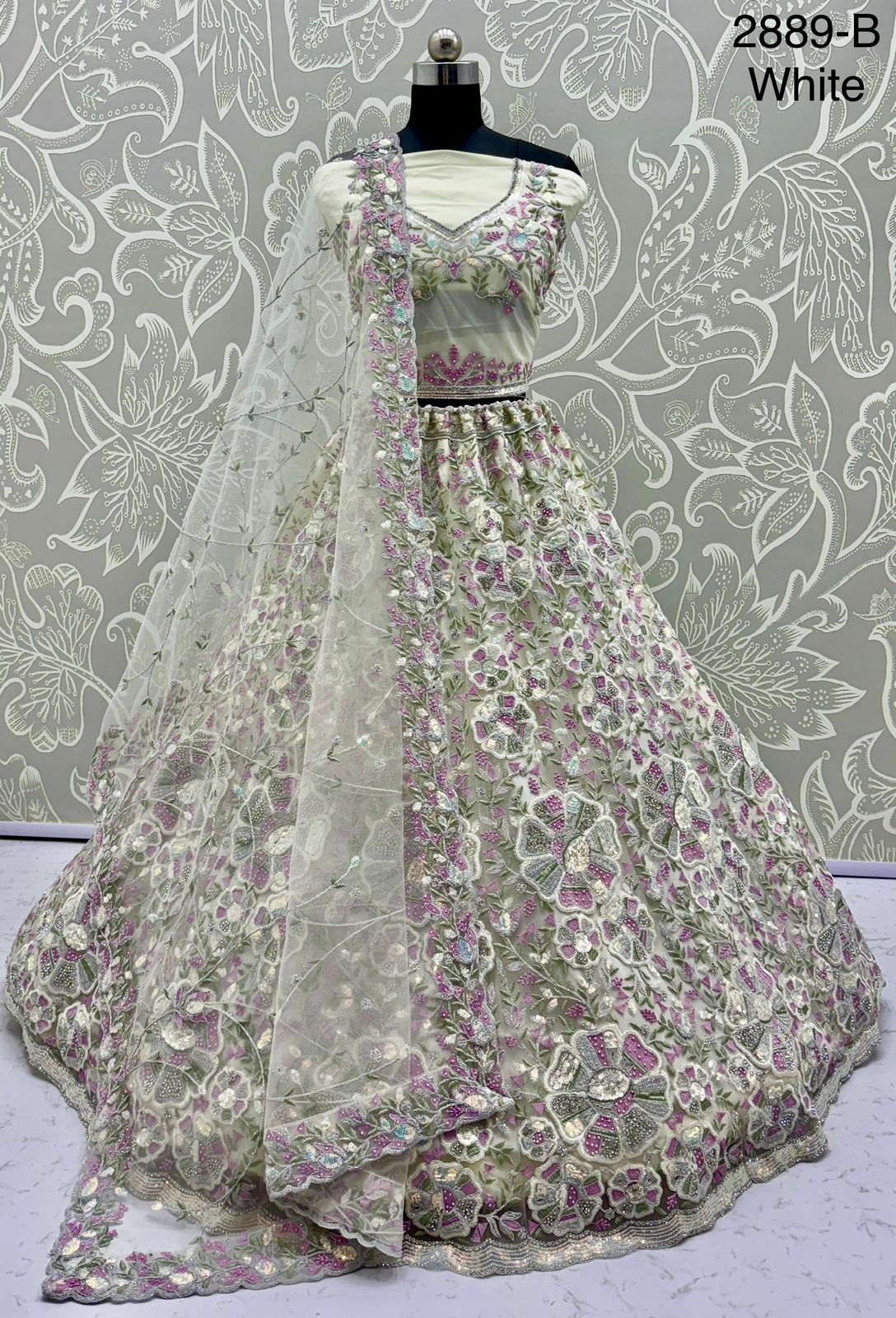 Extraordinary Flower Embroidered Designer Party wear Lehenga Choli