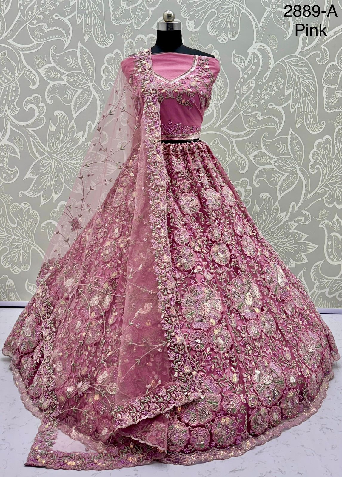 Extraordinary Flower Embroidered Designer Party wear Lehenga Choli