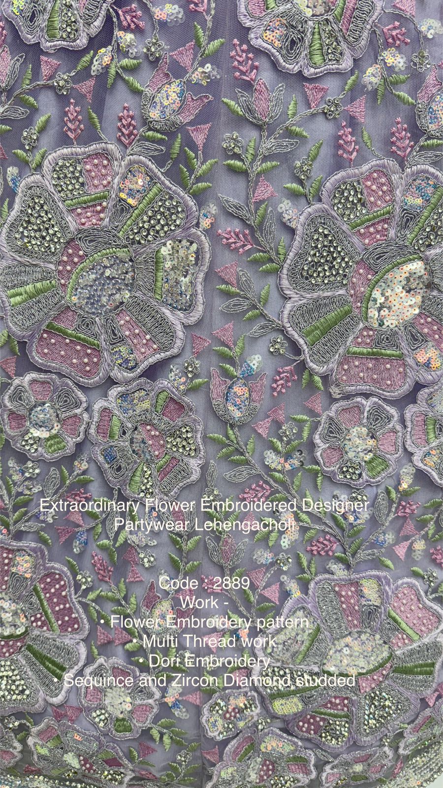 Extraordinary Flower Embroidered Designer Party wear Lehenga Choli
