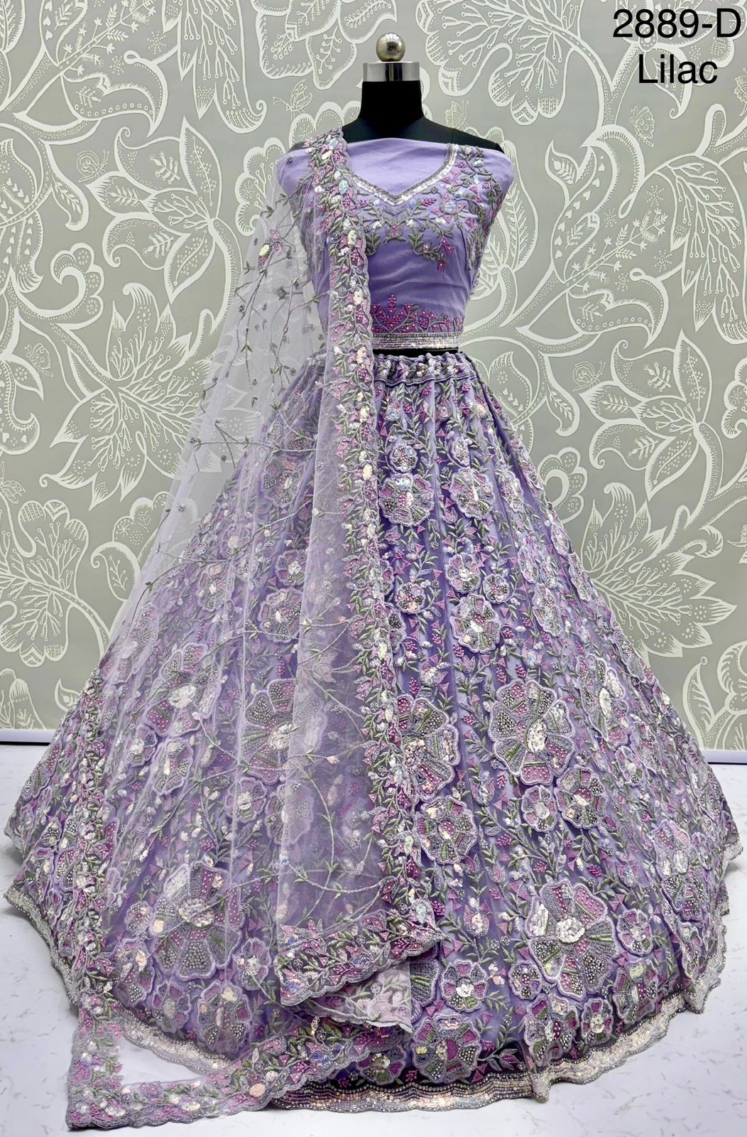 Extraordinary Flower Embroidered Designer Party wear Lehenga Choli