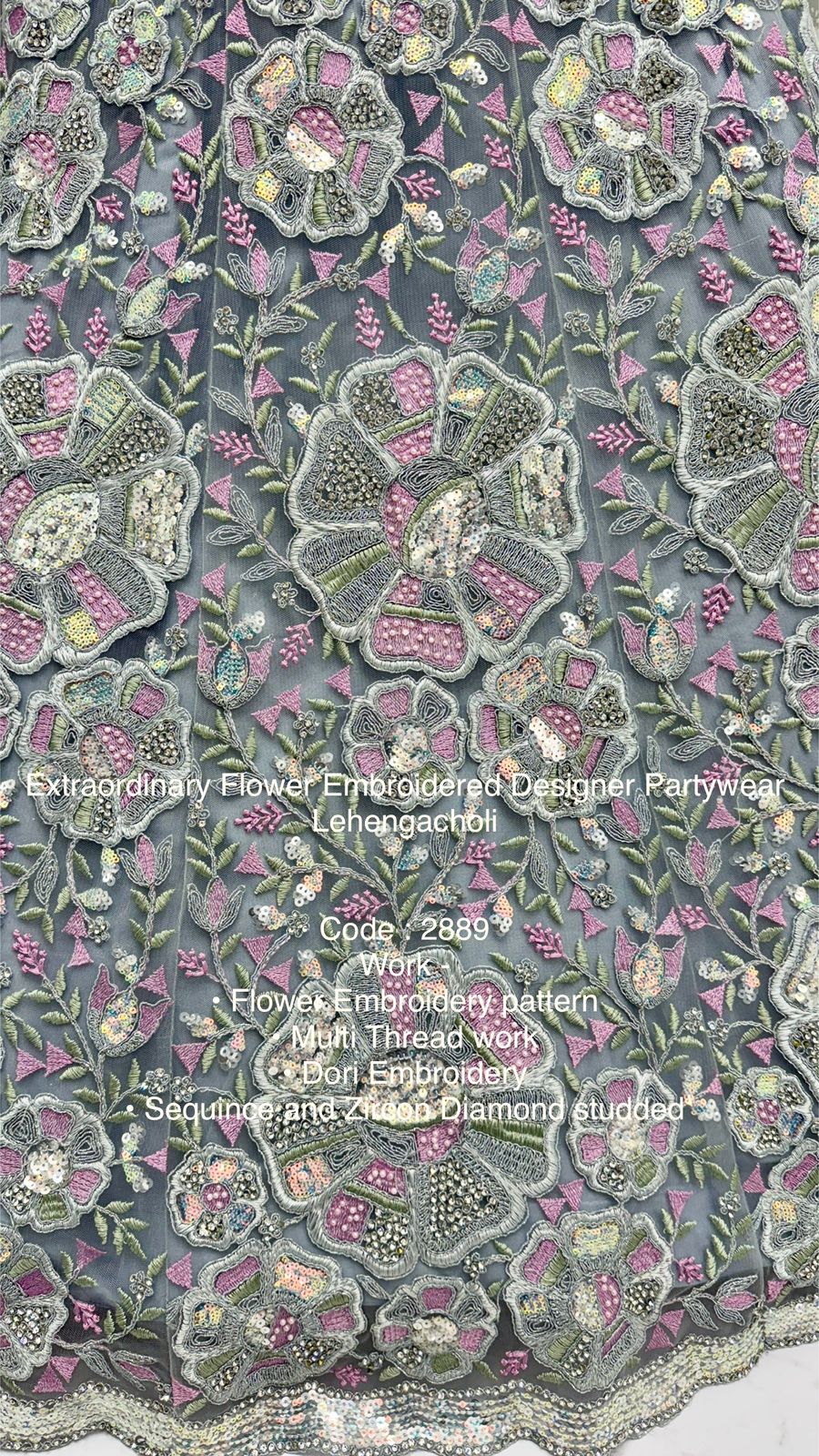 Extraordinary Flower Embroidered Designer Party wear Lehenga Choli