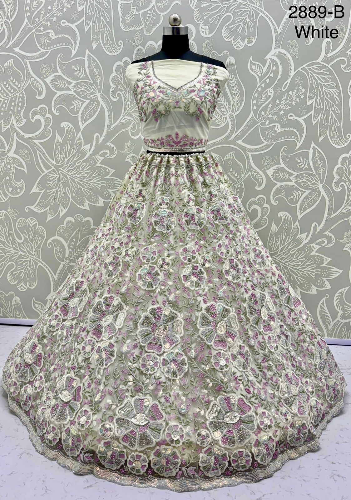 Extraordinary Flower Embroidered Designer Party wear Lehenga Choli