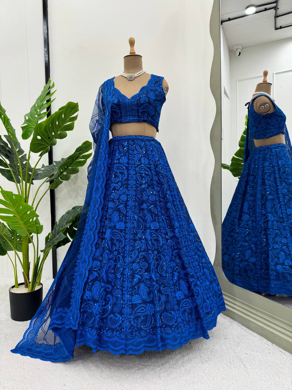 Blue Party Wear Lehenga Choli Set