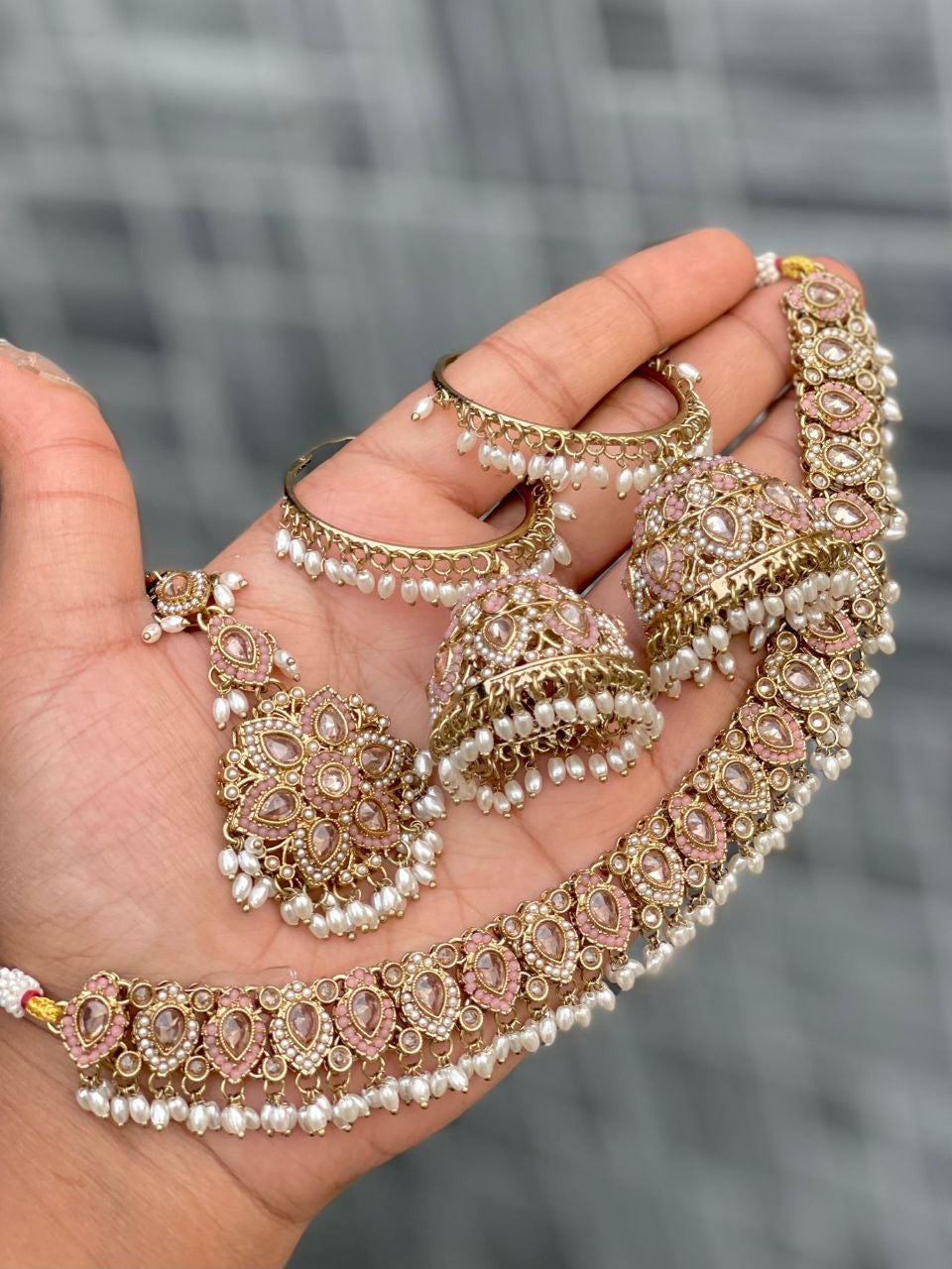Premium Quality Reverse AD Stone Work Polki Choker