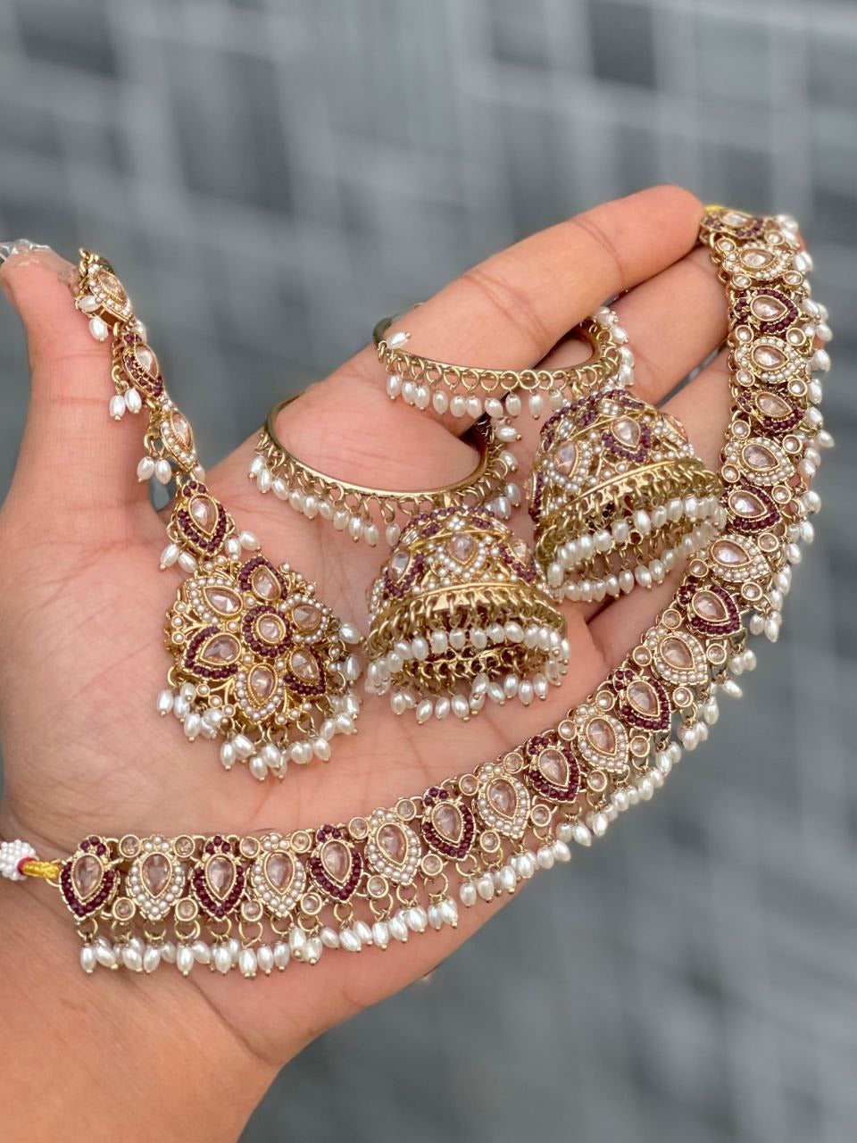 Premium Quality Reverse AD Stone Work Polki Choker