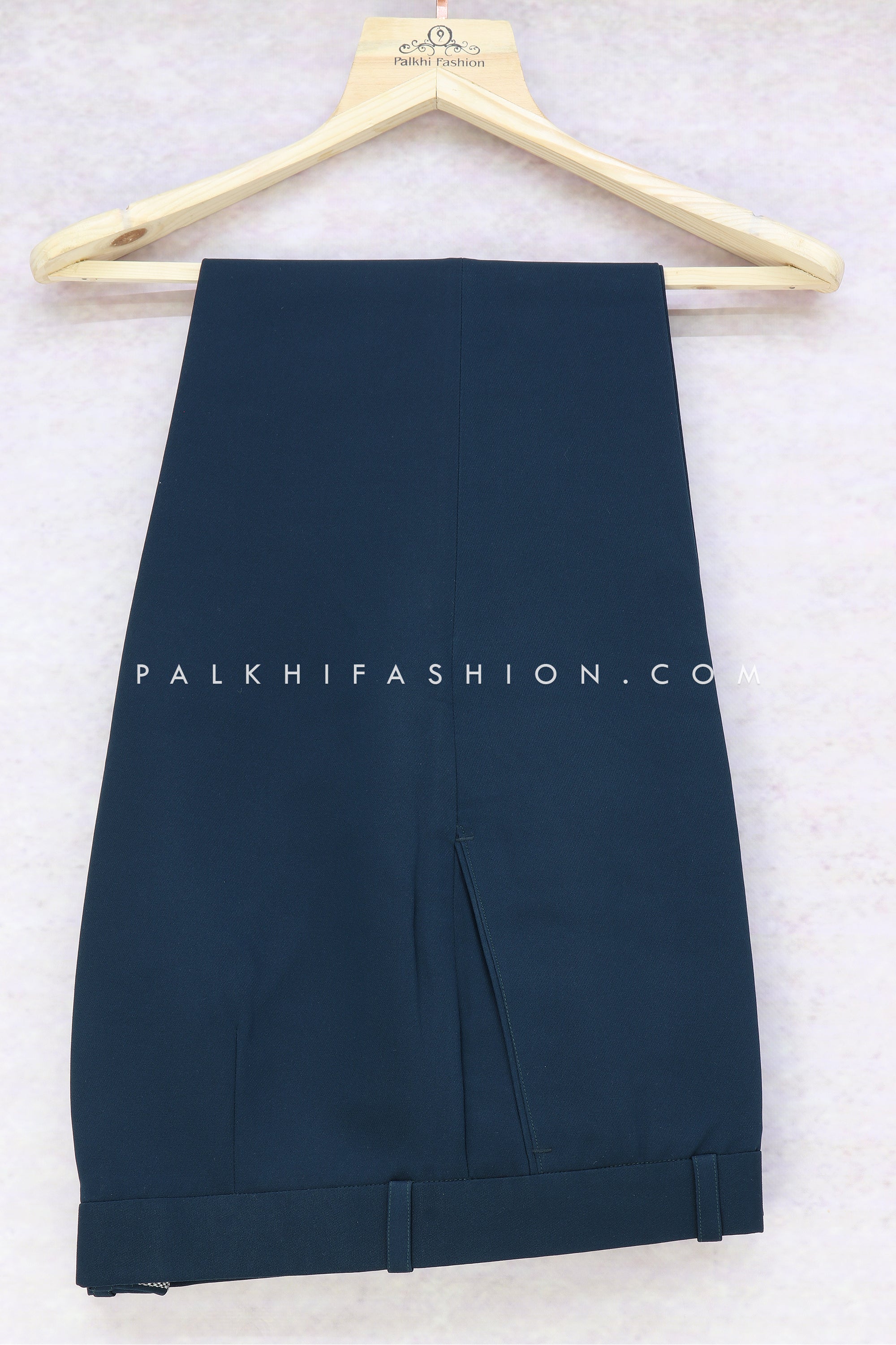 Alluring Petrol Blue Jodhpuri Suit With Handwork