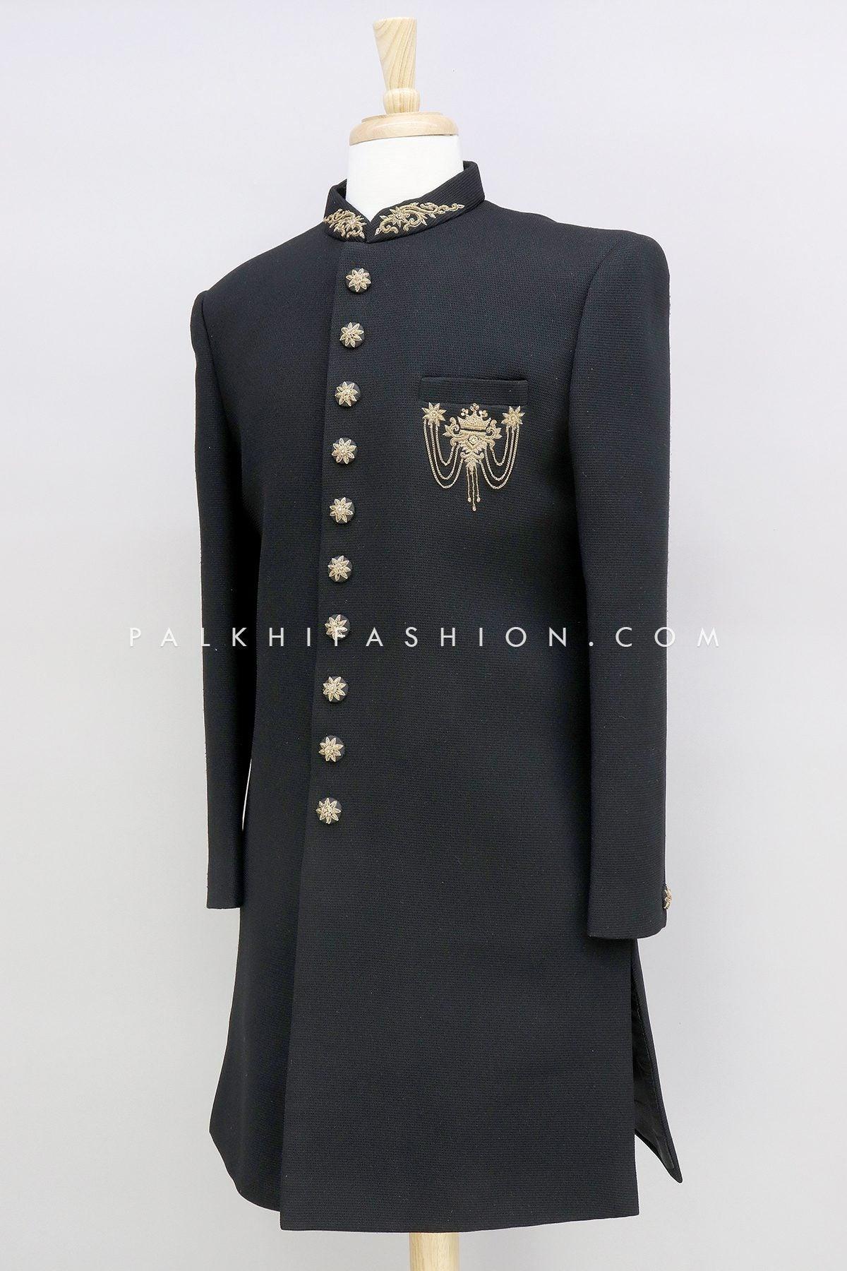 Black Indo-Western In Imported Fabric & Handwork