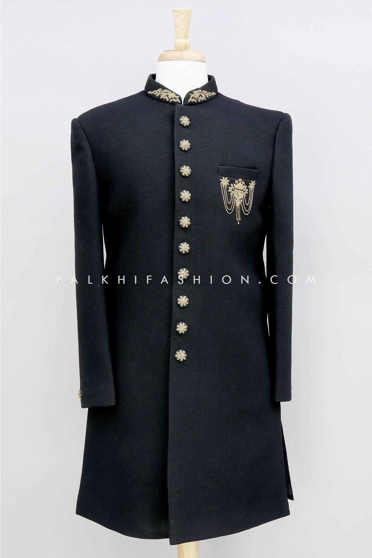 Black Indo-Western In Imported Fabric & Handwork