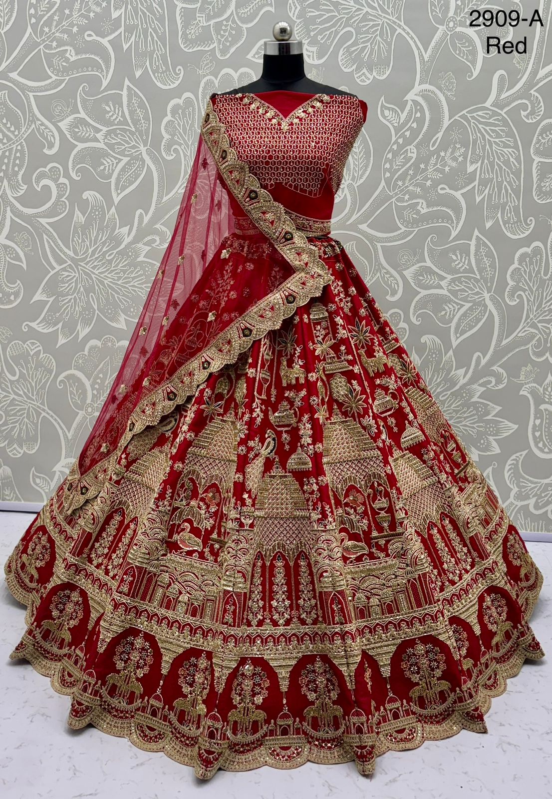 Amazing Hand Work Bridal Lehenga Choli with Double Dupatta