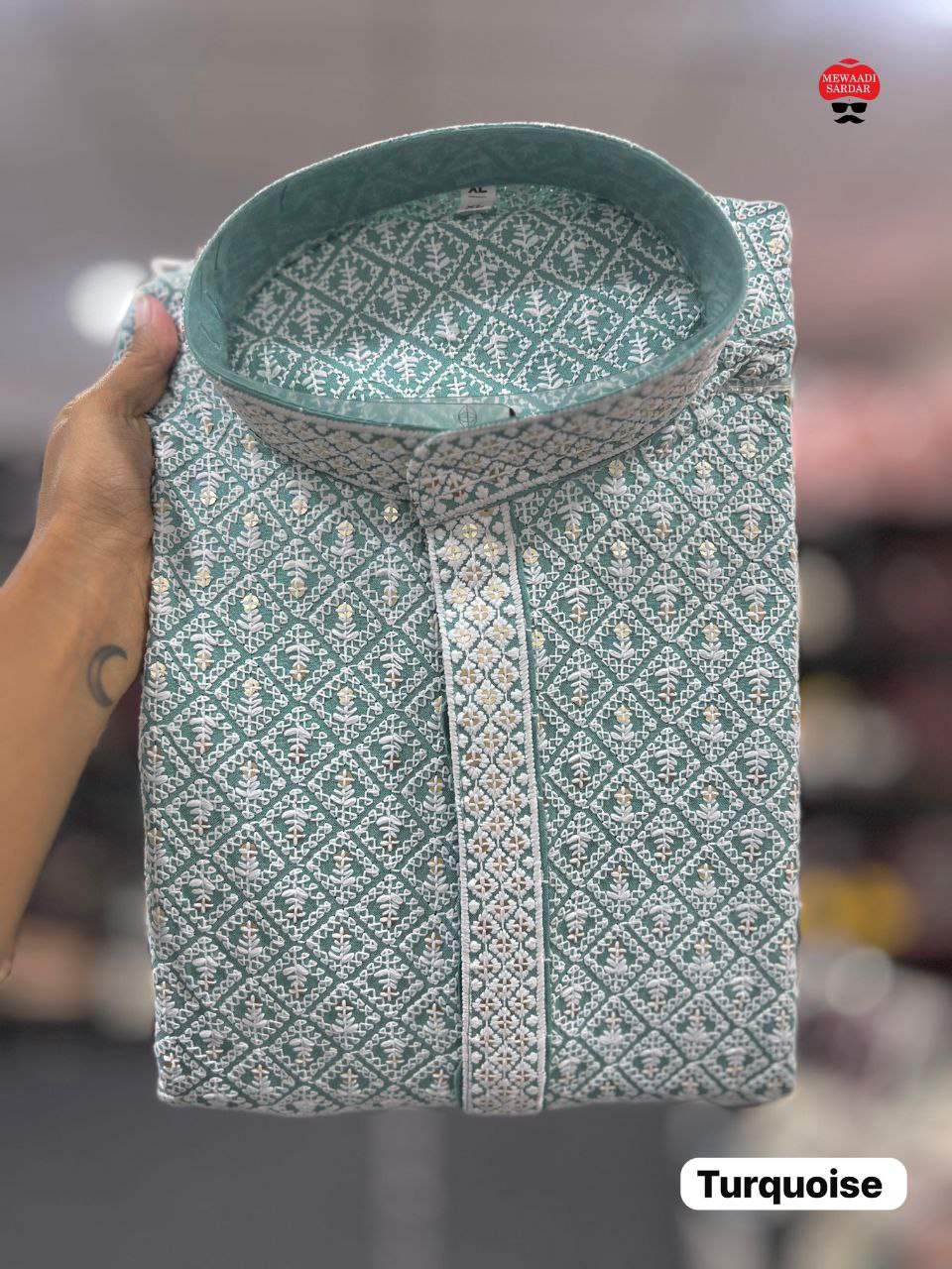 Saiyaara Kurta – Chikankari Schiffli Elegance in 5 Colors