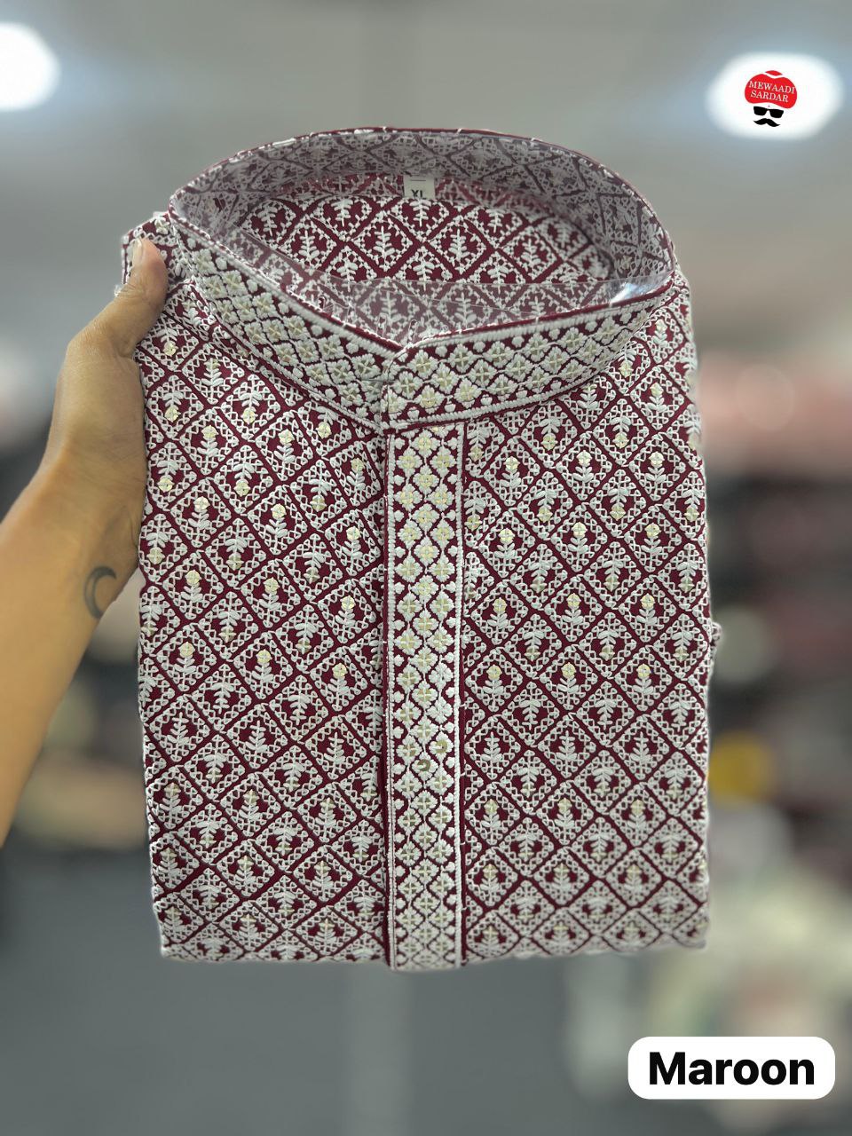 Saiyaara Kurta – Chikankari Schiffli Elegance in 5 Colors