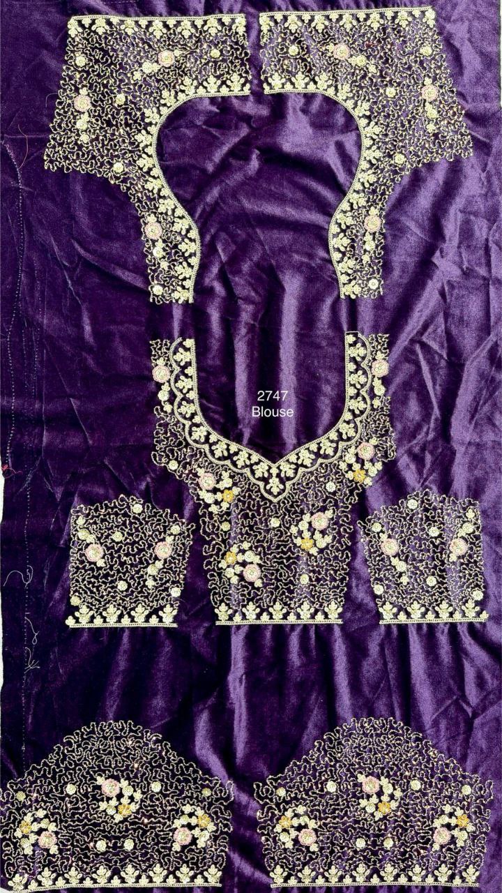 Peacock & Floral Pattern Embroidered Velvet Designer Lehenga Choli | Code: 2747